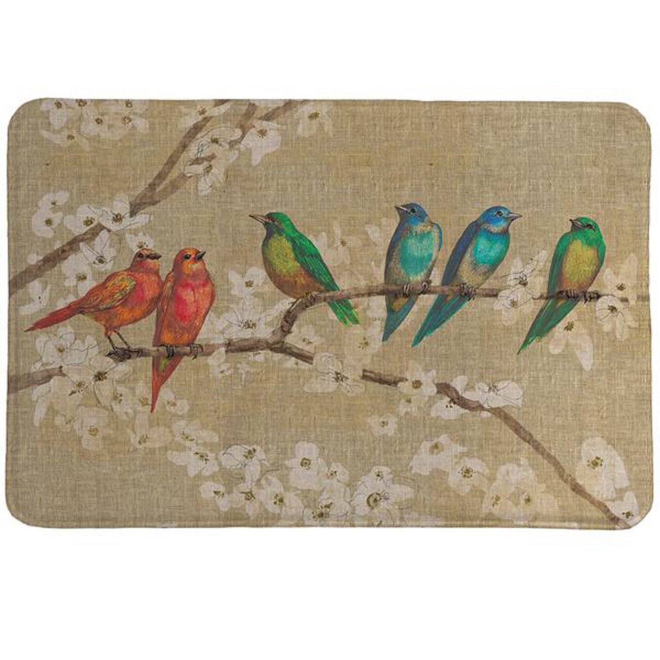 Коврик из пены с эффектом памяти Birds And Blossoms Laural Home