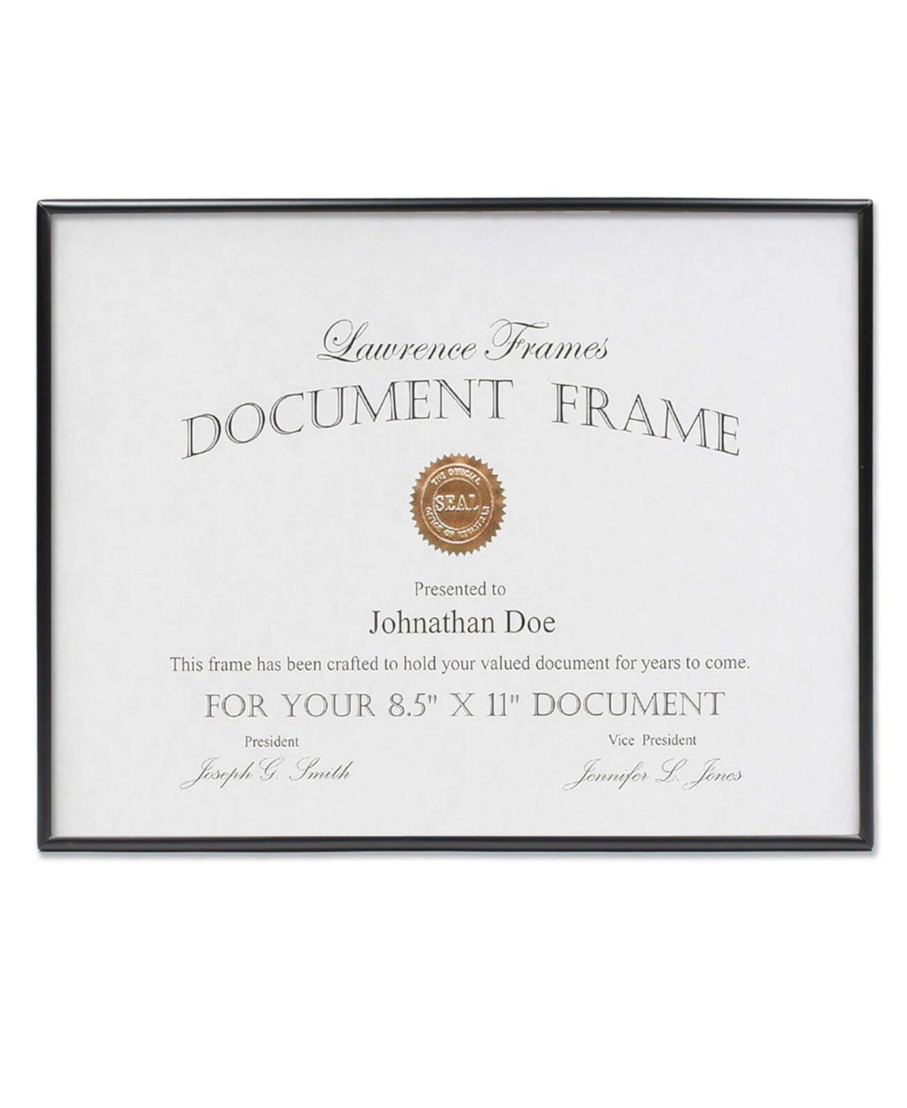 Рамка для фотографий Simply Black - 8,5 x 11 дюймов Lawrence Frames