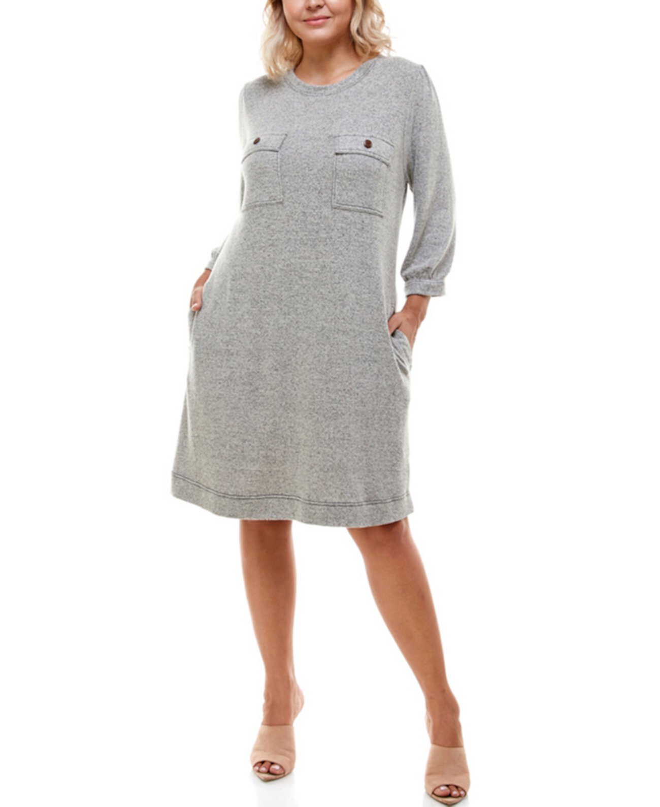 Модное платье-свитер больших размеров Monteau