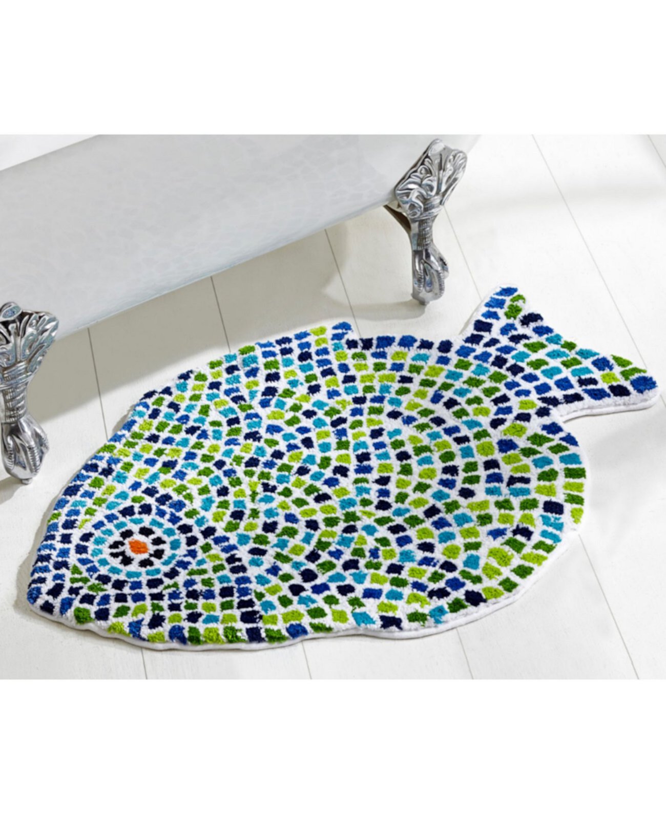 Тафтинговый хлопковый коврик с рыбной мозаикой 24 "x 36" Better Trends
