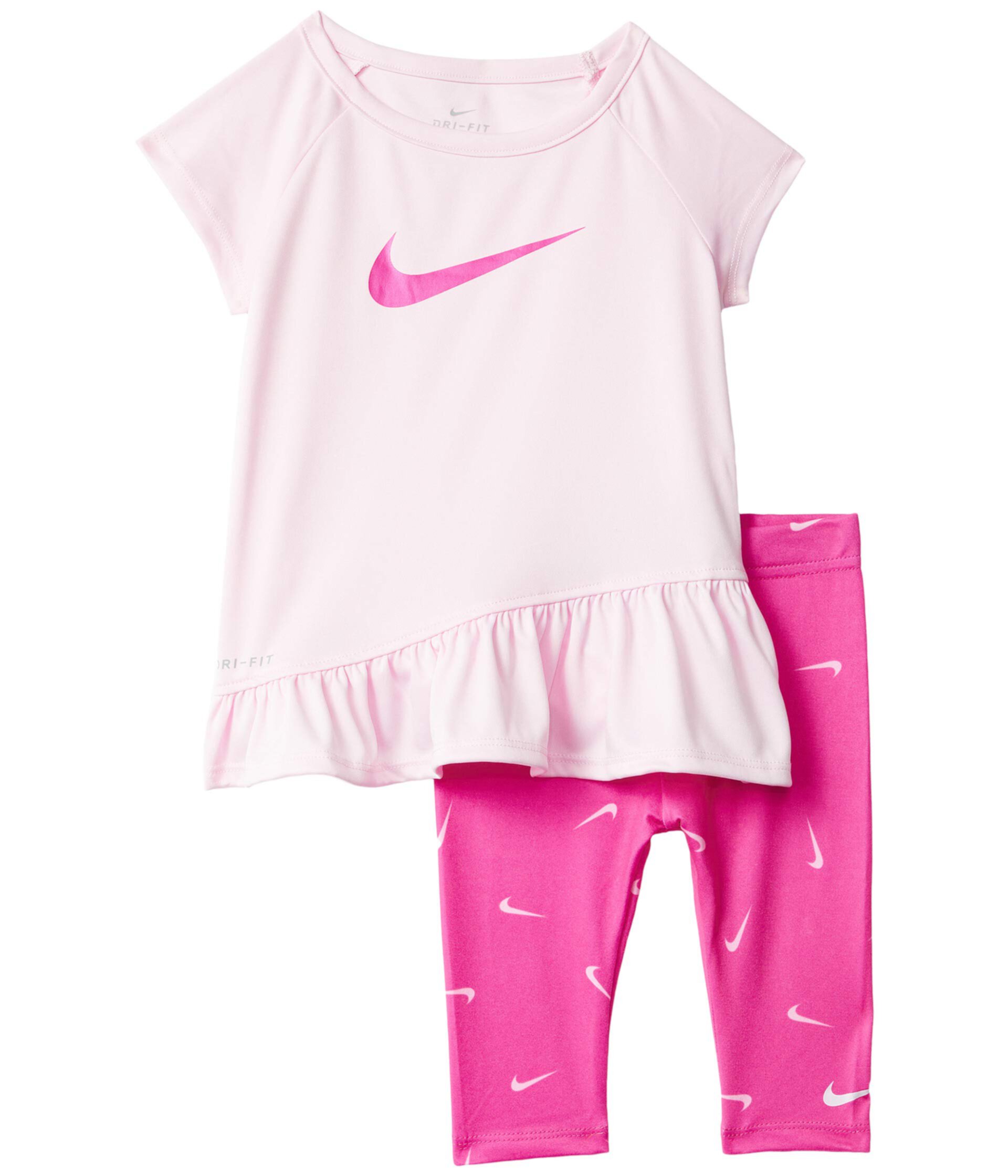 Комплект из двух частей туники и капри Dri-FIT ™ (для младенцев) Nike Kids