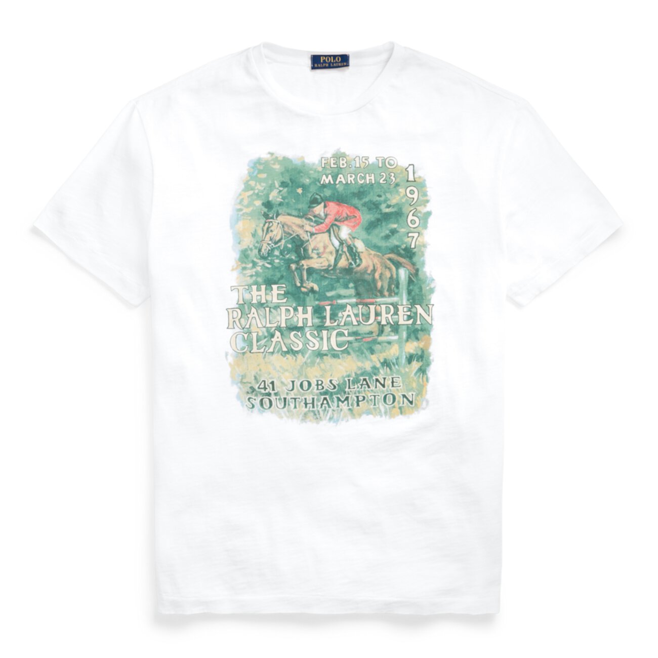 Классическая футболка из джерси с графическим рисунком Ralph Lauren