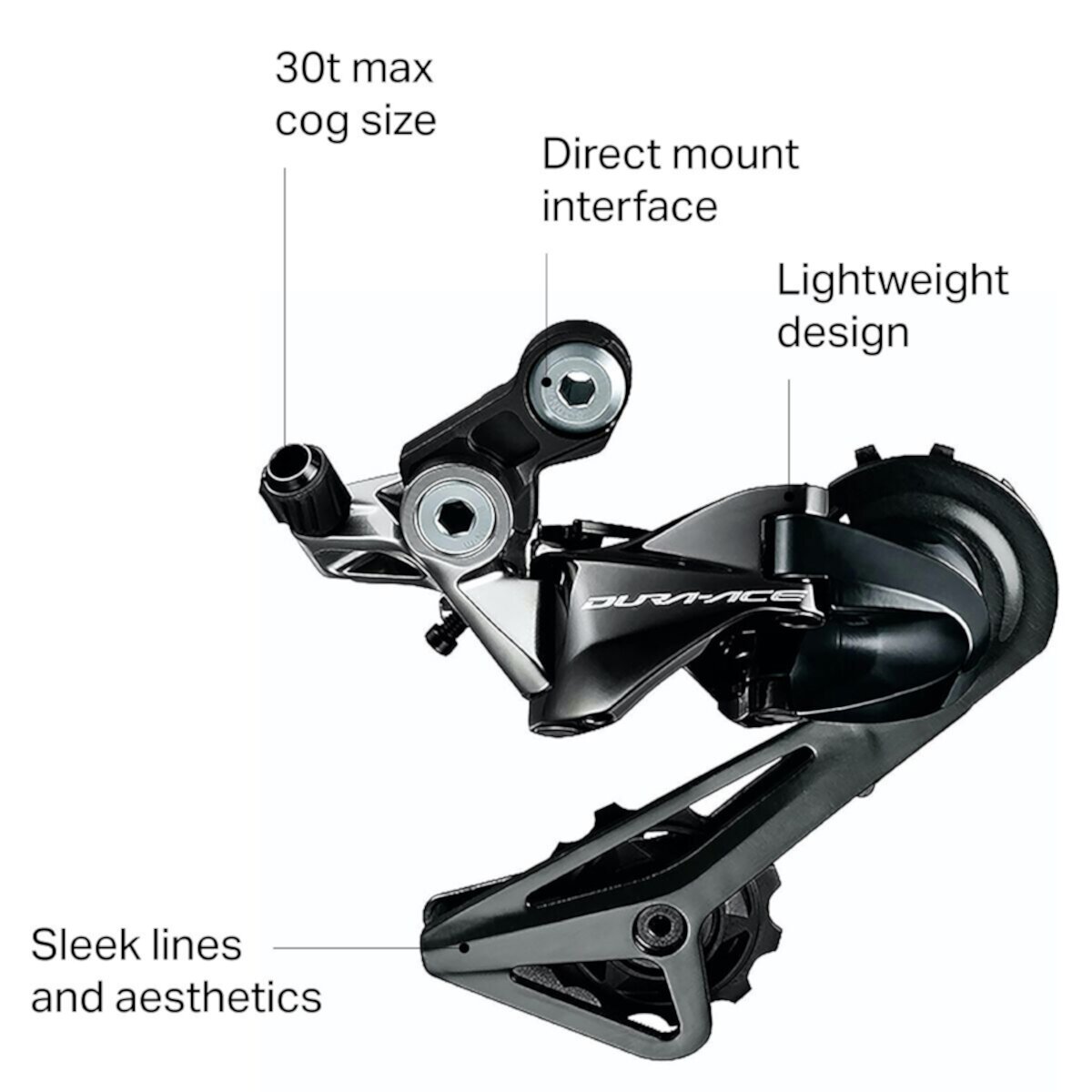 Переключатель задний Dura-Ace RD-R9100 11-скоростной с улучшенной эффективностью и защитой Shimano