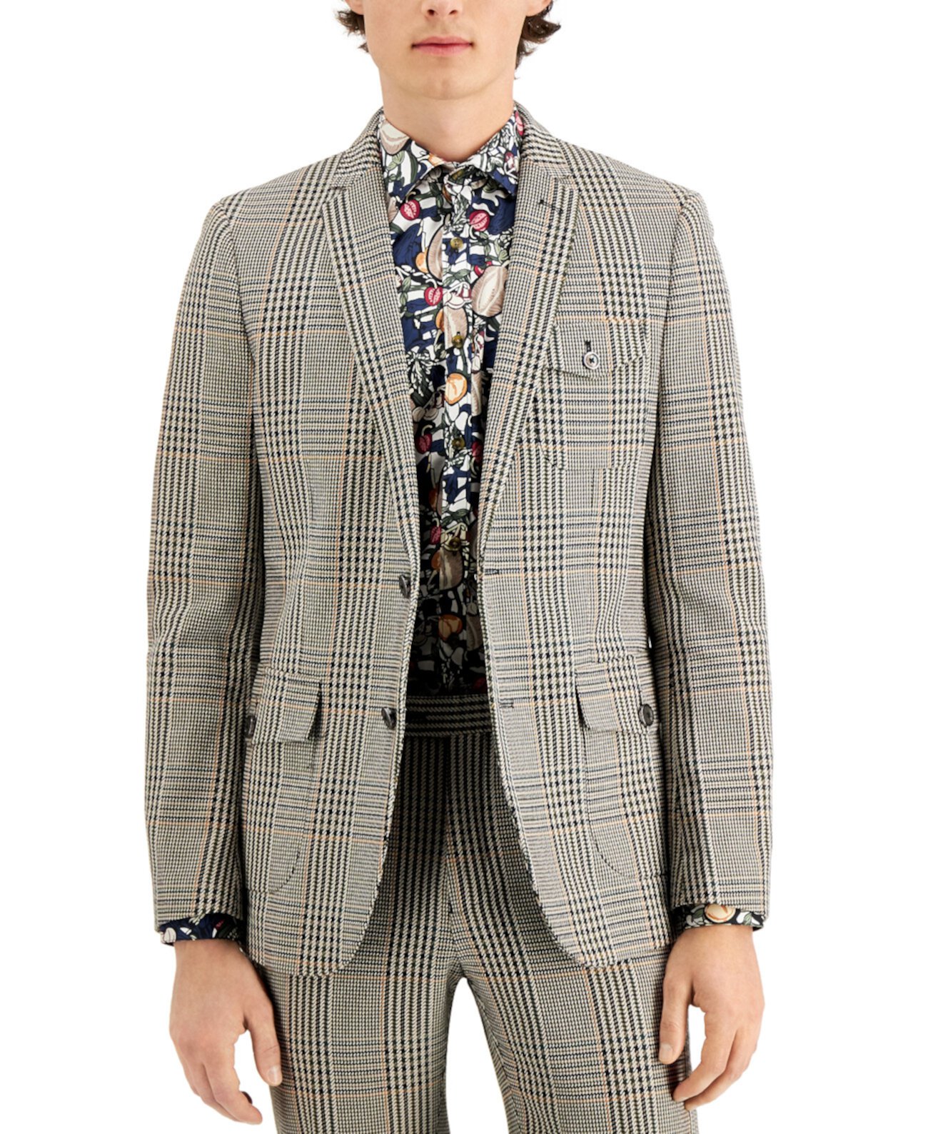 Мужская куртка Slim Fit Bromley Notch Limited Edition Paisley & Gray