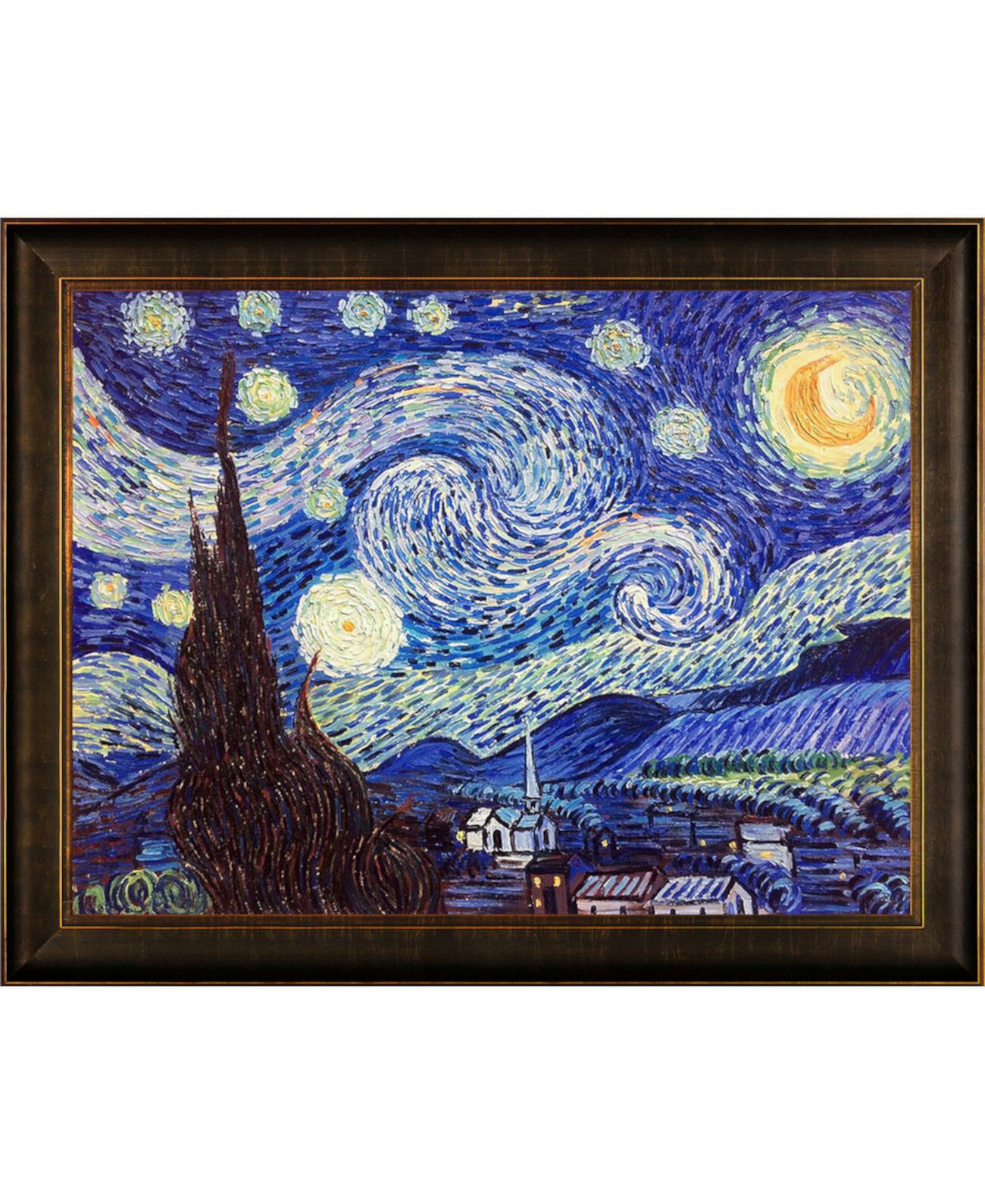 Картина звездная ночь. Ван Гог звездное небо. Лунная ночь Ван Гог. Лунная ночь картина Ван Гога. Van Gogh Starry Night оригинал.