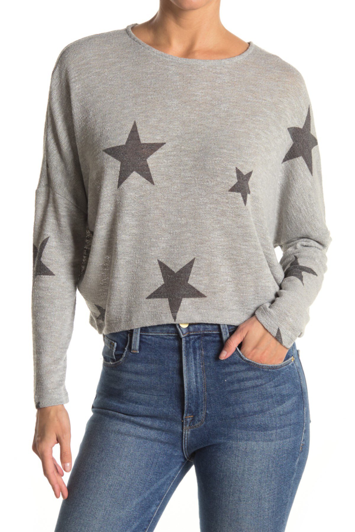 Пуловер с принтом "Дольман" со звездами GOOD LUCK GEM