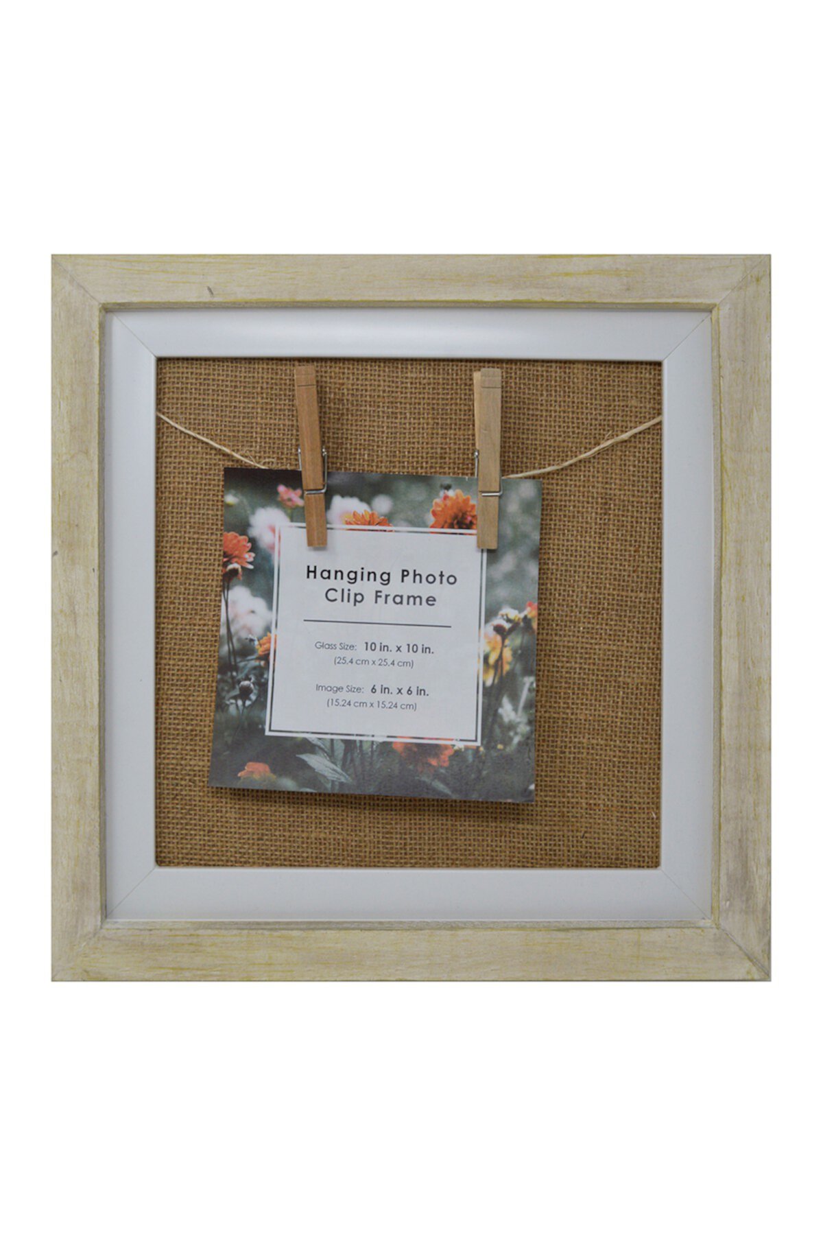Rustic Wood Hanging Photo Clip Frame PTM Images