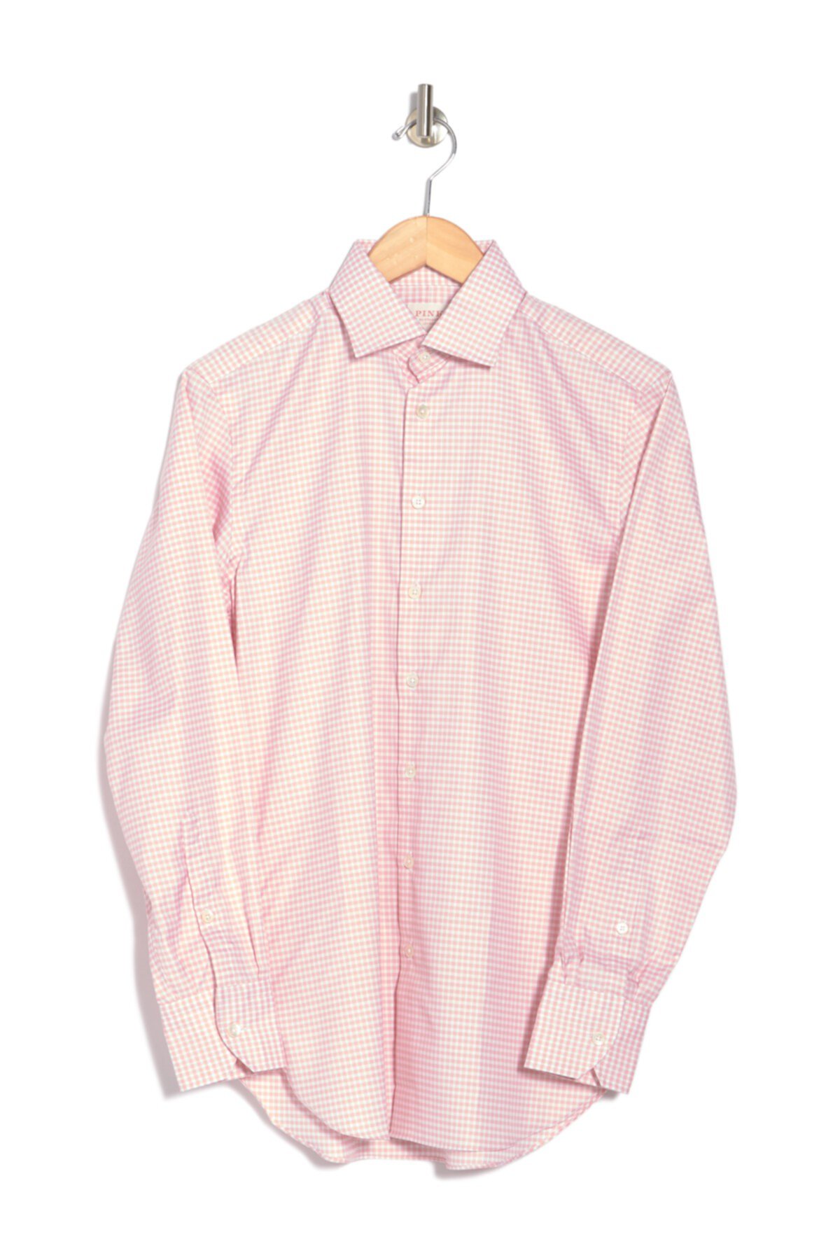 Рубашка классического кроя с длинным рукавом в клетку с принтом Journey THOMAS PINK