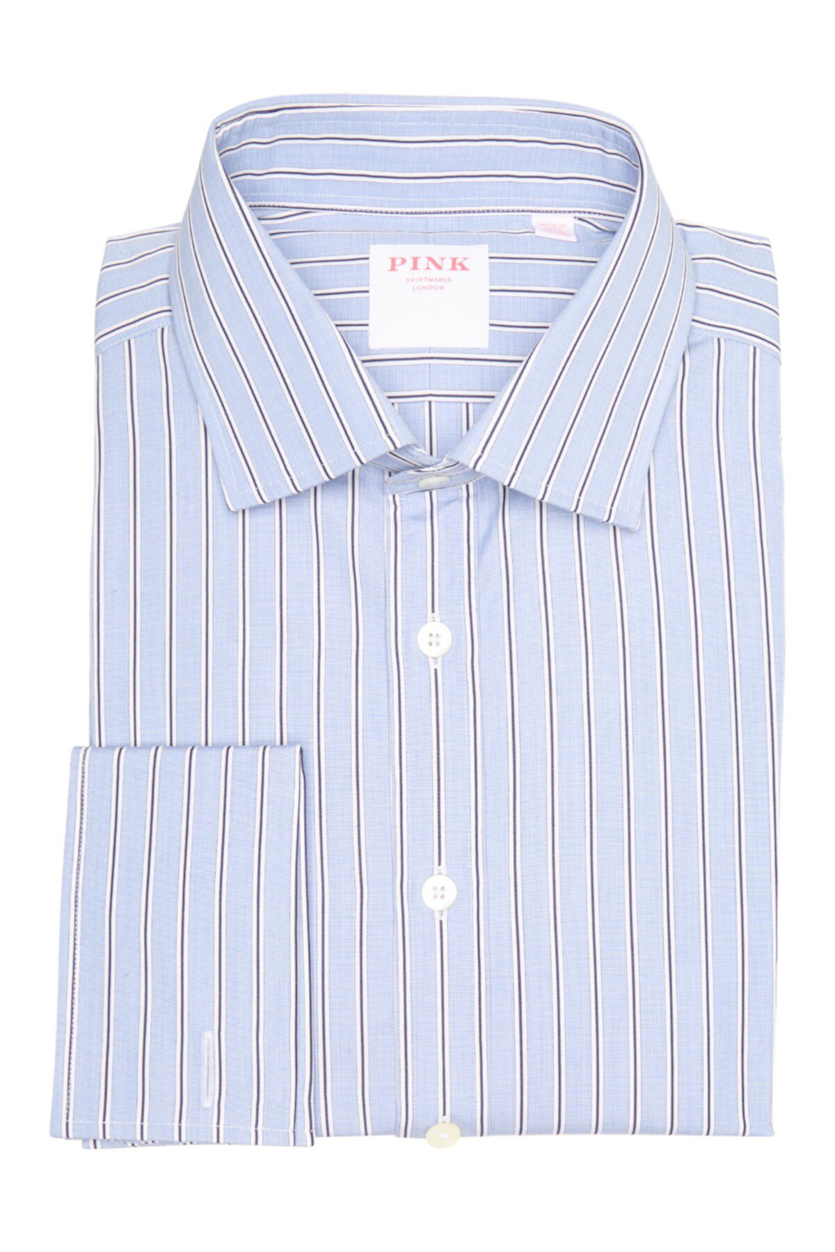 Рубашка с длинным рукавом в полоску с принтом Regent End on End THOMAS PINK