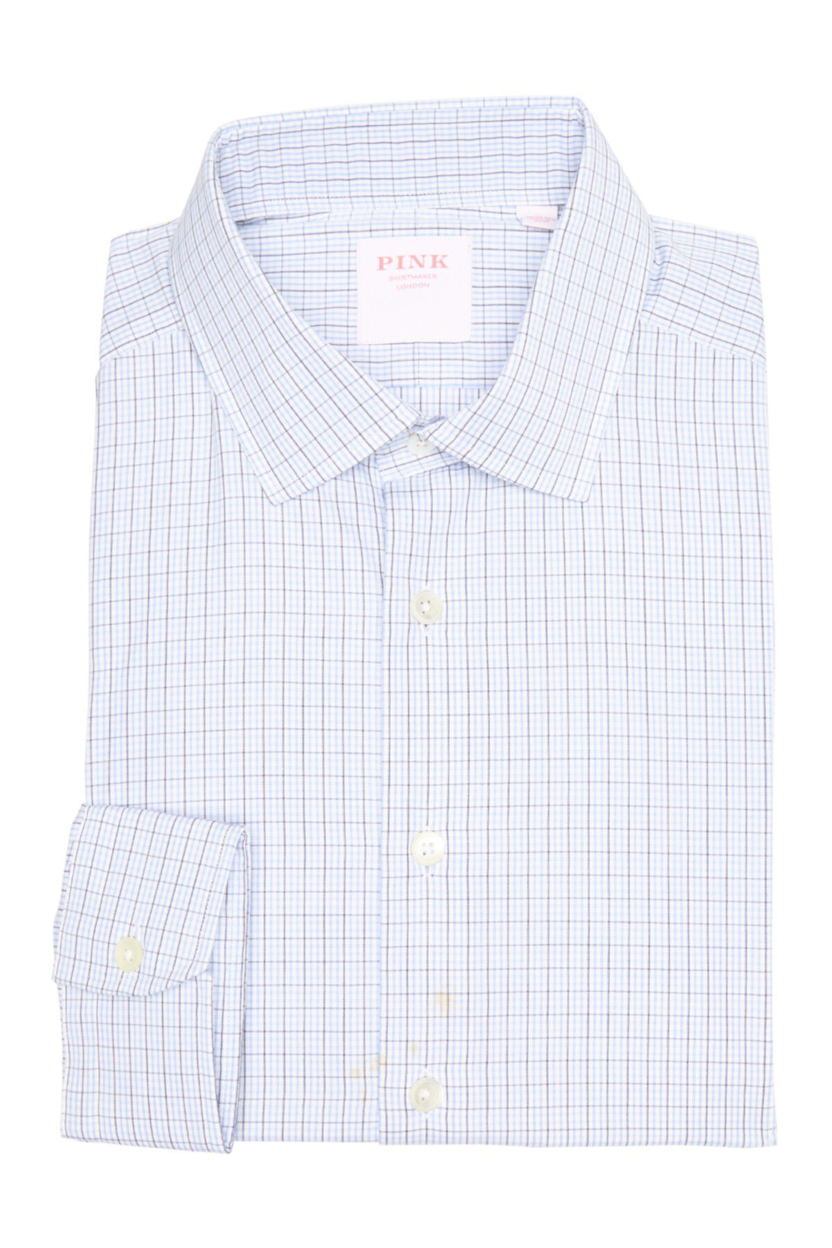 Приталенная рубашка с длинным рукавом и клетчатым принтом THOMAS PINK