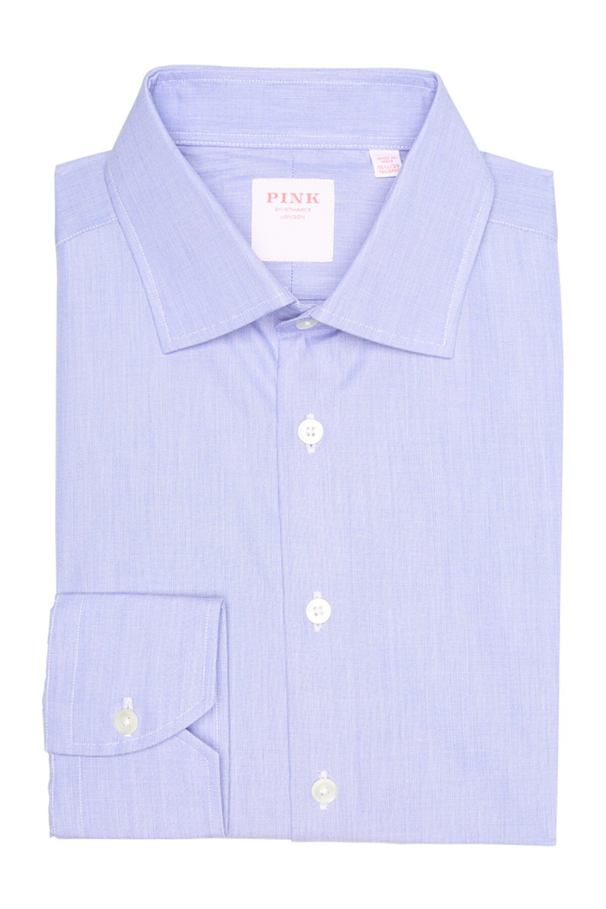 Однотонная классическая рубашка строгого кроя THOMAS PINK
