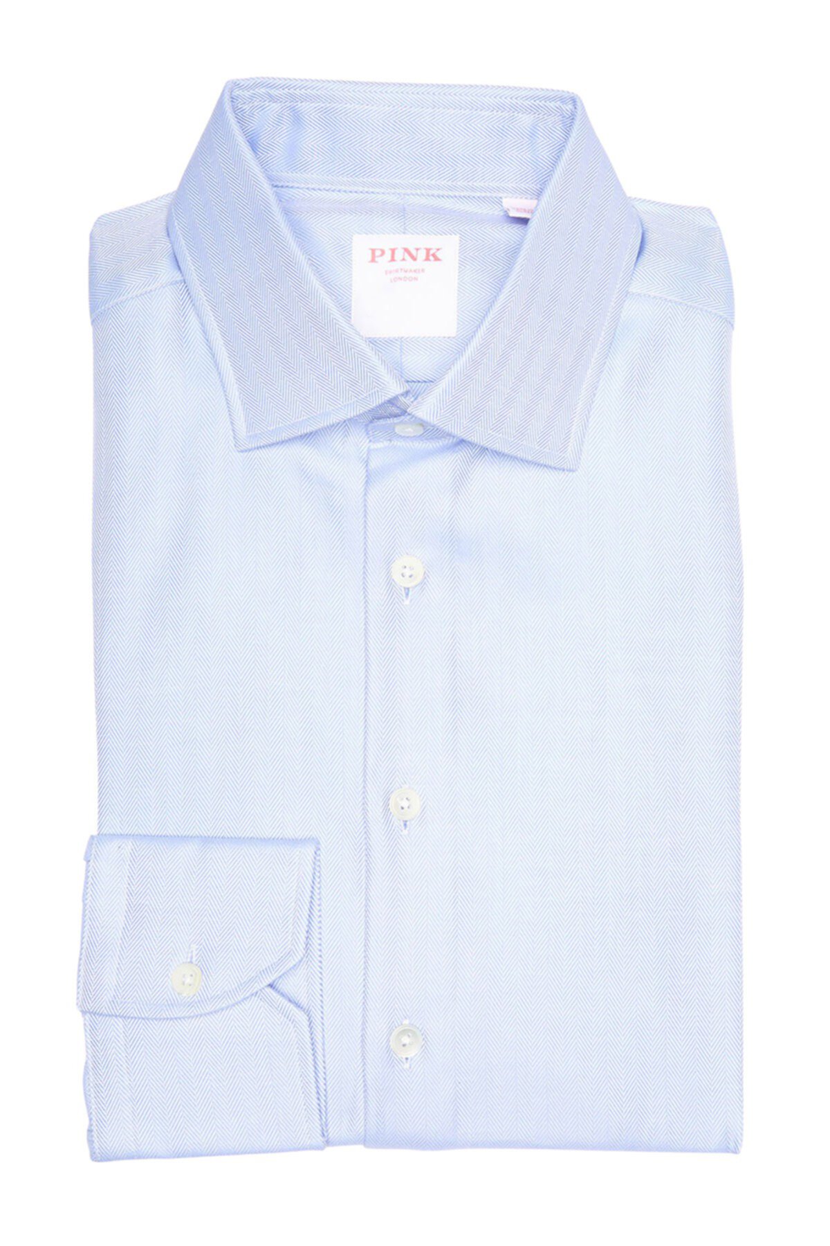 Классическая рубашка классического кроя в елочку THOMAS PINK