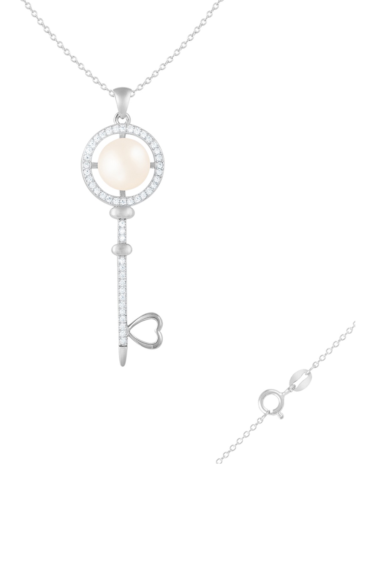 Ожерелье с жемчужным кулоном в форме ключа Splendid Pearls
