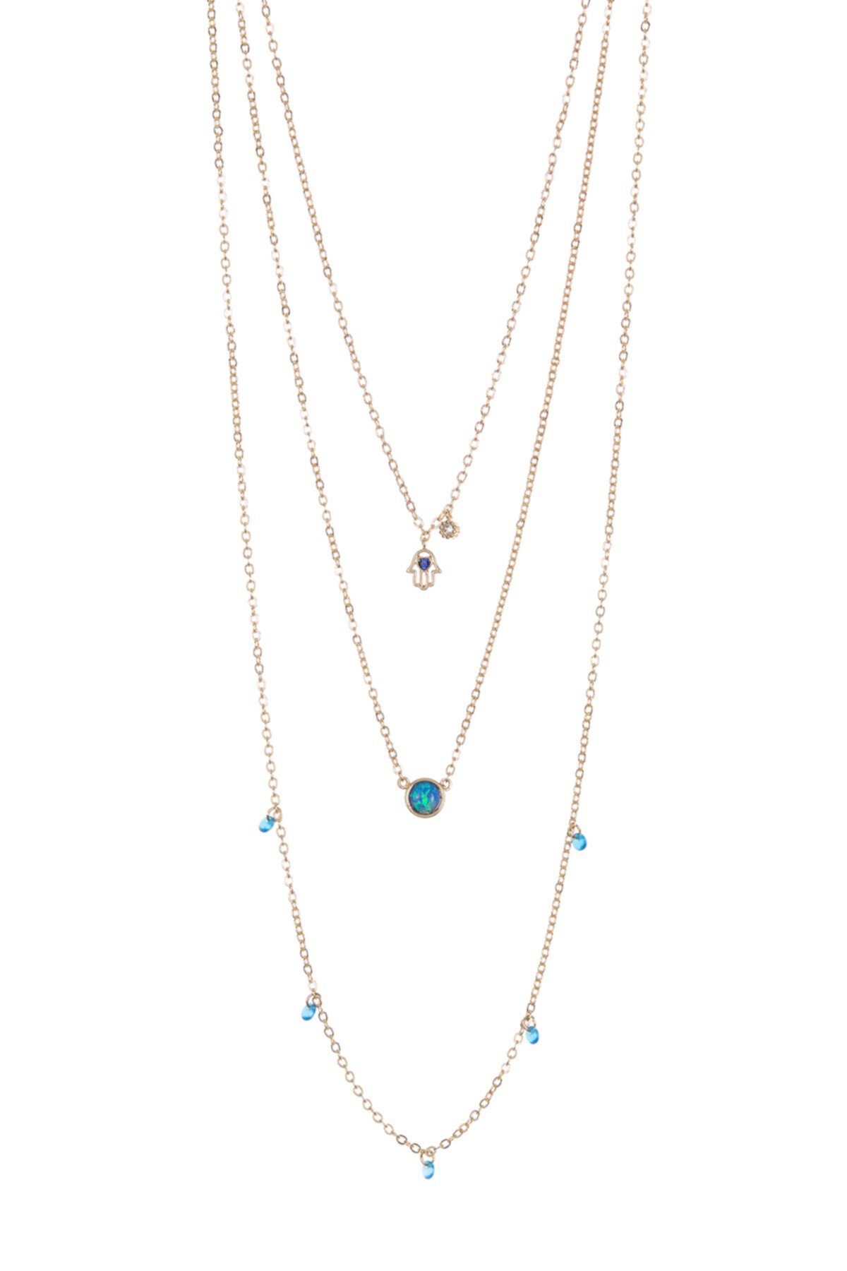 Синее ожерелье Хамса - набор из 3 шт. Loren Olivia