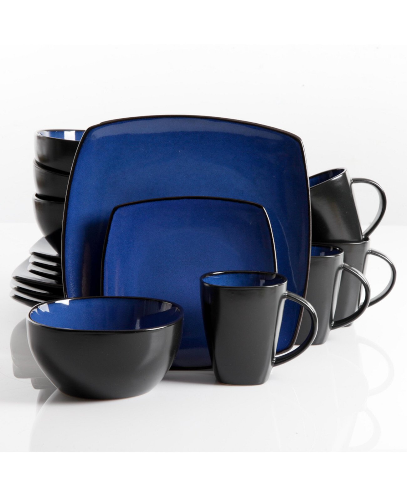 Soho Lounge Набор столовой посуды из 16 предметов, синий, сервиз для 4 человек Gibson