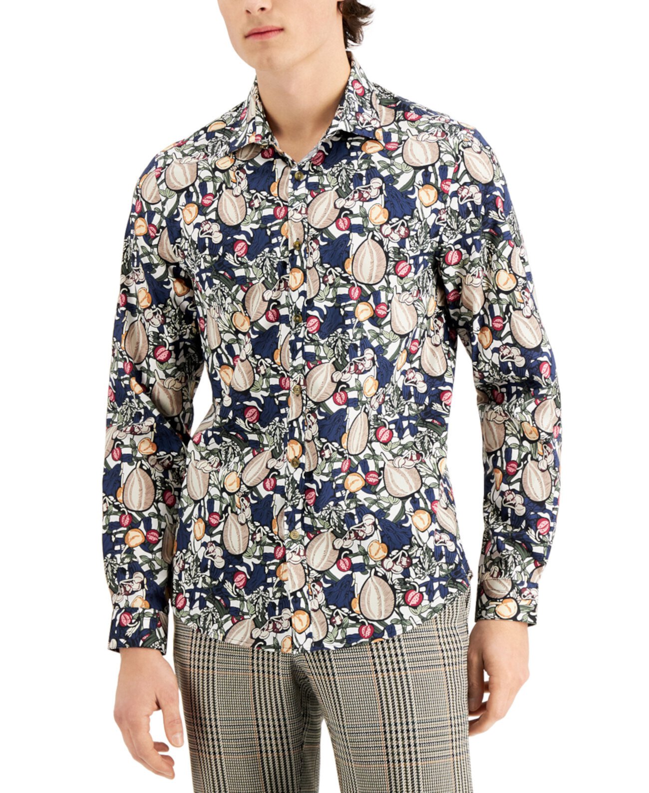 Мужская рубашка с расстегнутым воротником Nuts and Berries ограниченной серии Paisley & Gray
