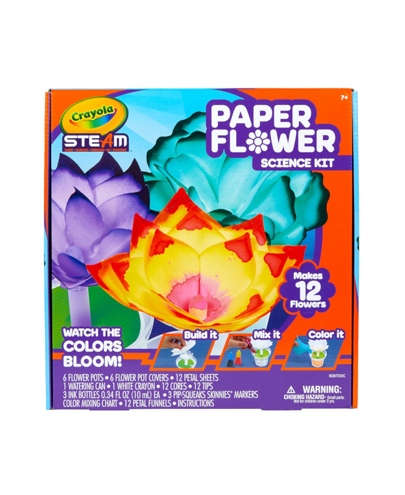 Научный набор из бумажных цветов, меняющие цвет цветы, подарок для детей, 7, 8, 9, 10 лет Crayola