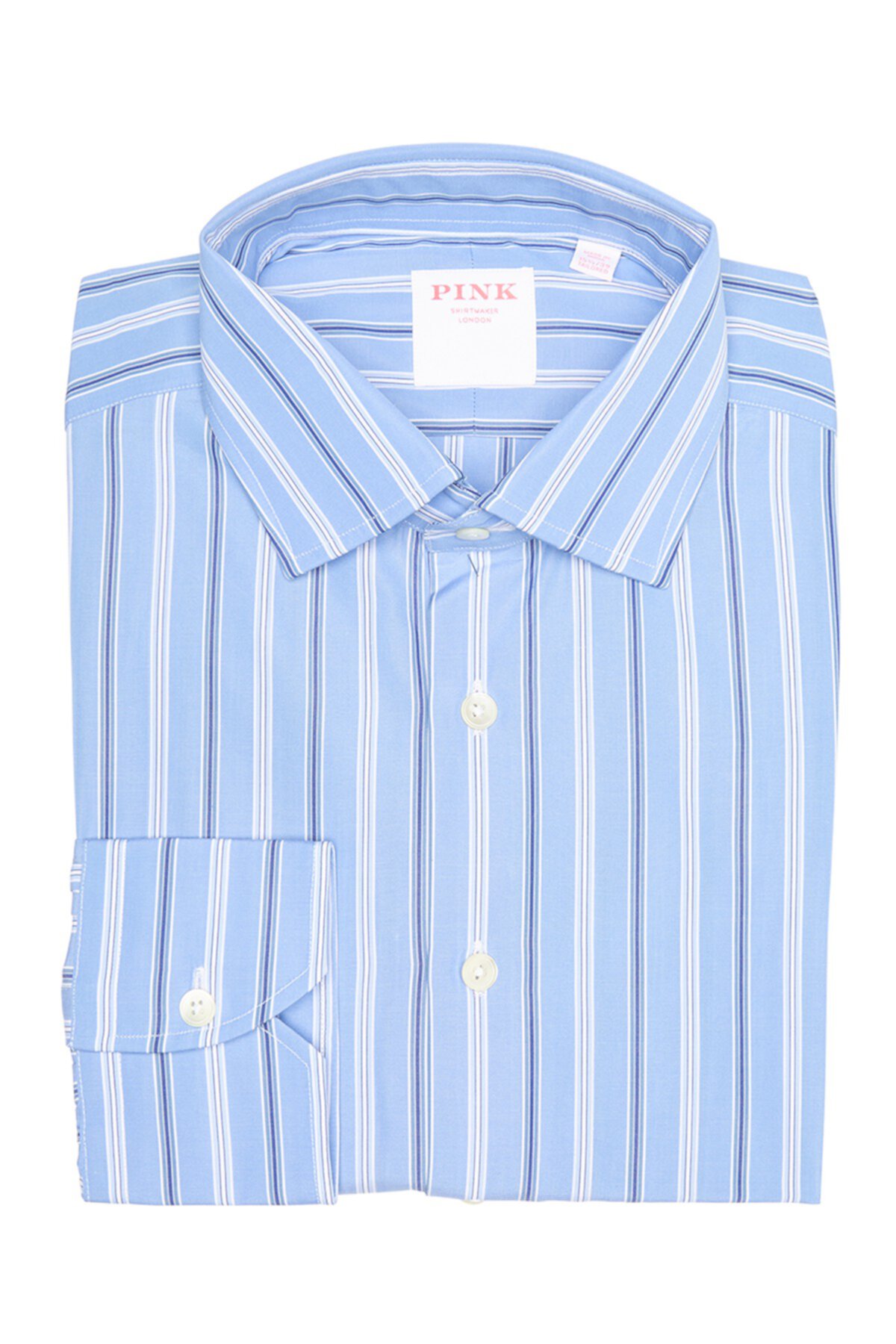 Классическая рубашка строгого кроя с несколькими полосками THOMAS PINK