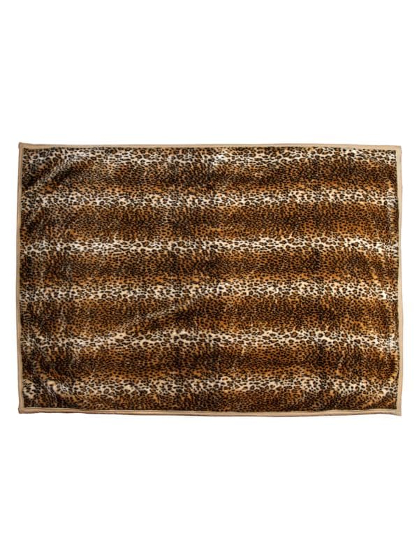 Плед из искусственного меха с леопардовым принтом Luxe Faux Fur