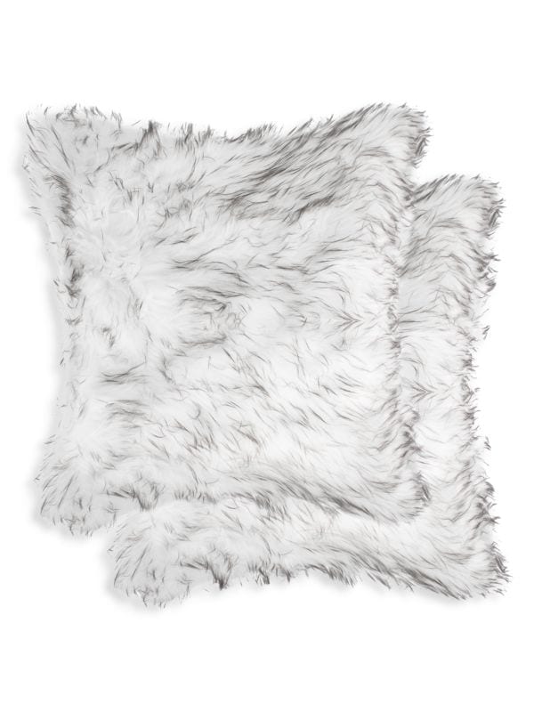 Комплект из 2 квадратных подушек Belton из искусственного меха Luxe Faux Fur