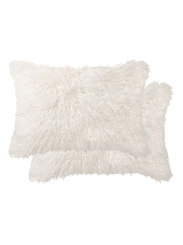 Комплект из 2 прямоугольных подушек из искусственного меха Belton Luxe Faux Fur