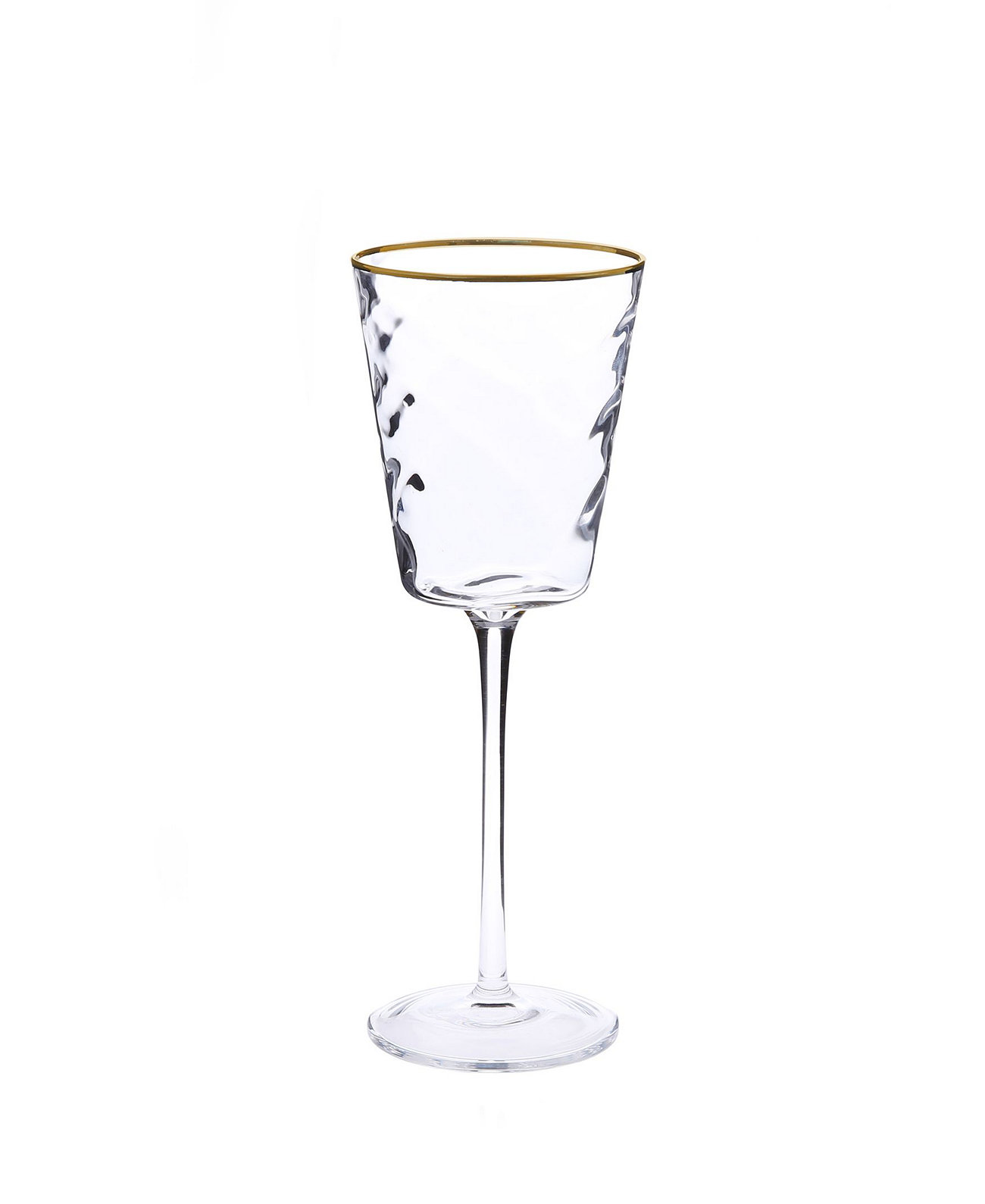 Набор из 6 стаканов для воды Pebble Glass с золотой оправой Classic Touch