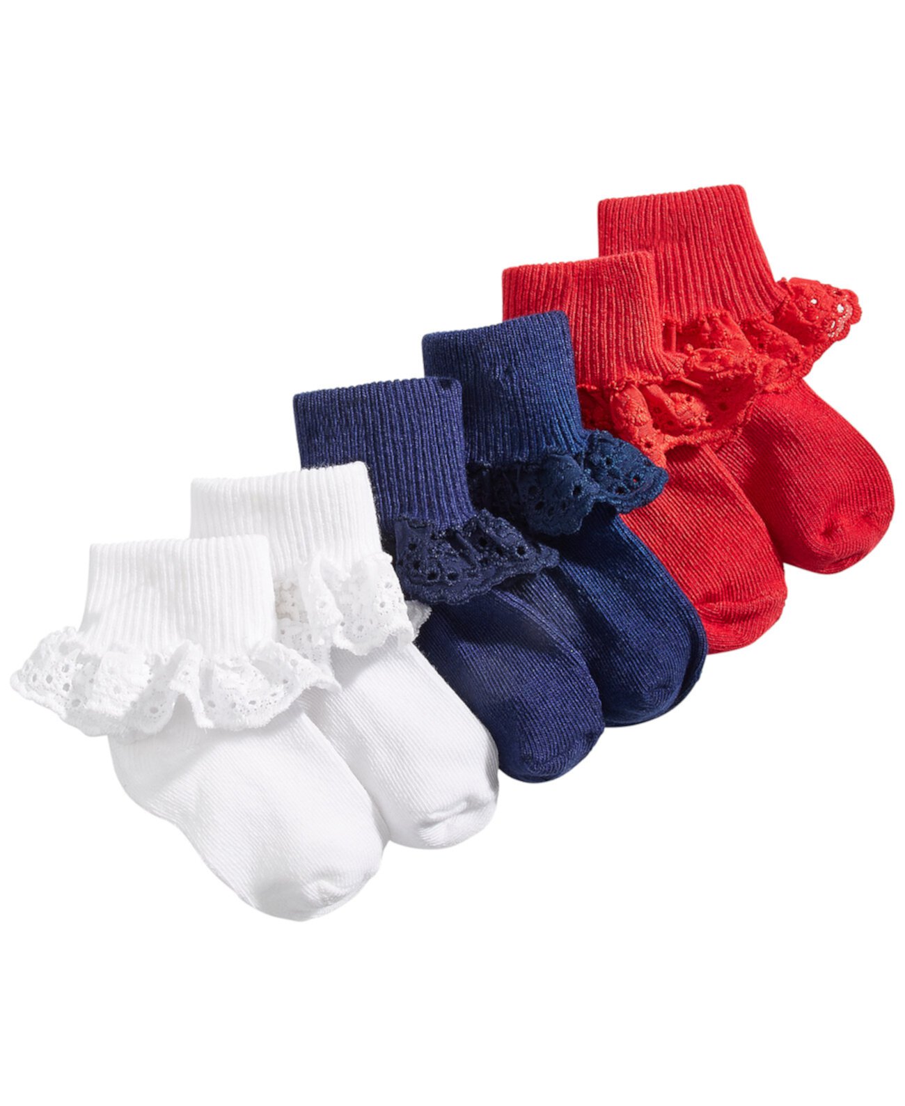 3 пары носков с прорезями для новорожденных девочек, создано для Macy's First Impressions