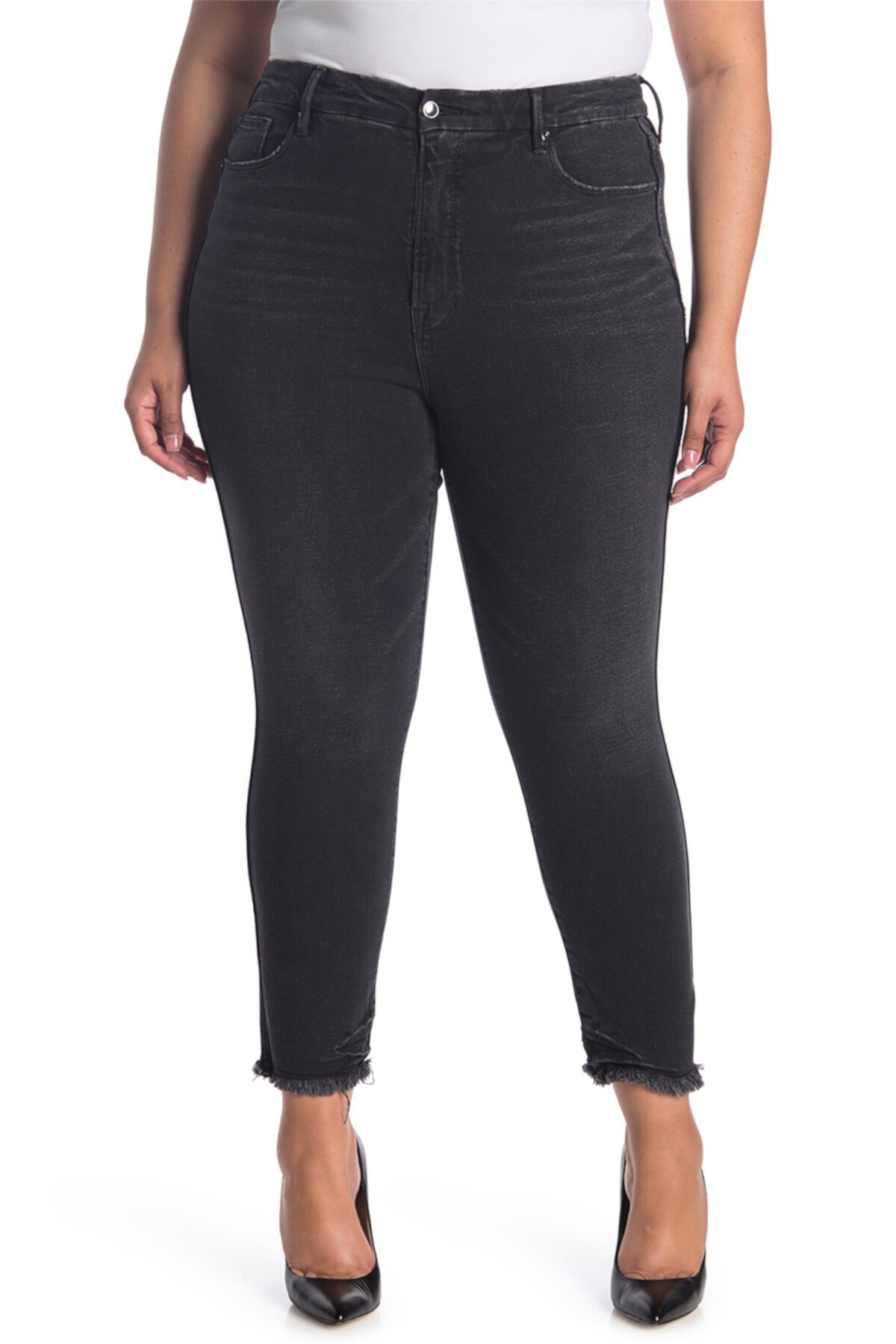 Укороченные джинсы скинни Good Curve (стандартные и большие размеры) Good American