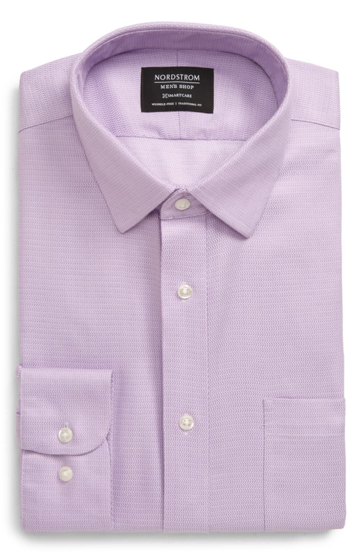 Классическая рубашка стандартного кроя с рисунком в елочку NORDSTROM MEN'S SHOP