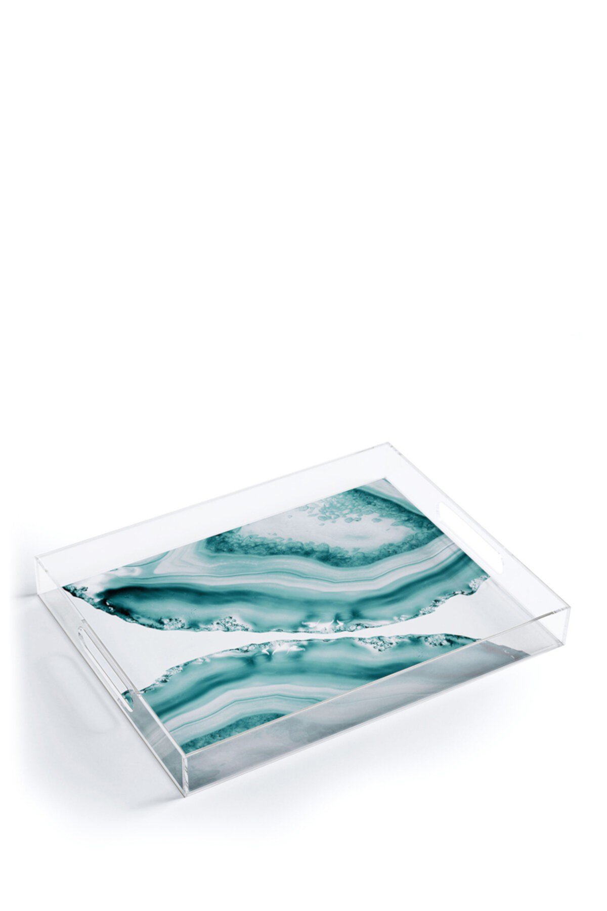 Anita & Bella Art Soft Turquoise Agate Medium Acrylic Tray Deny Designs