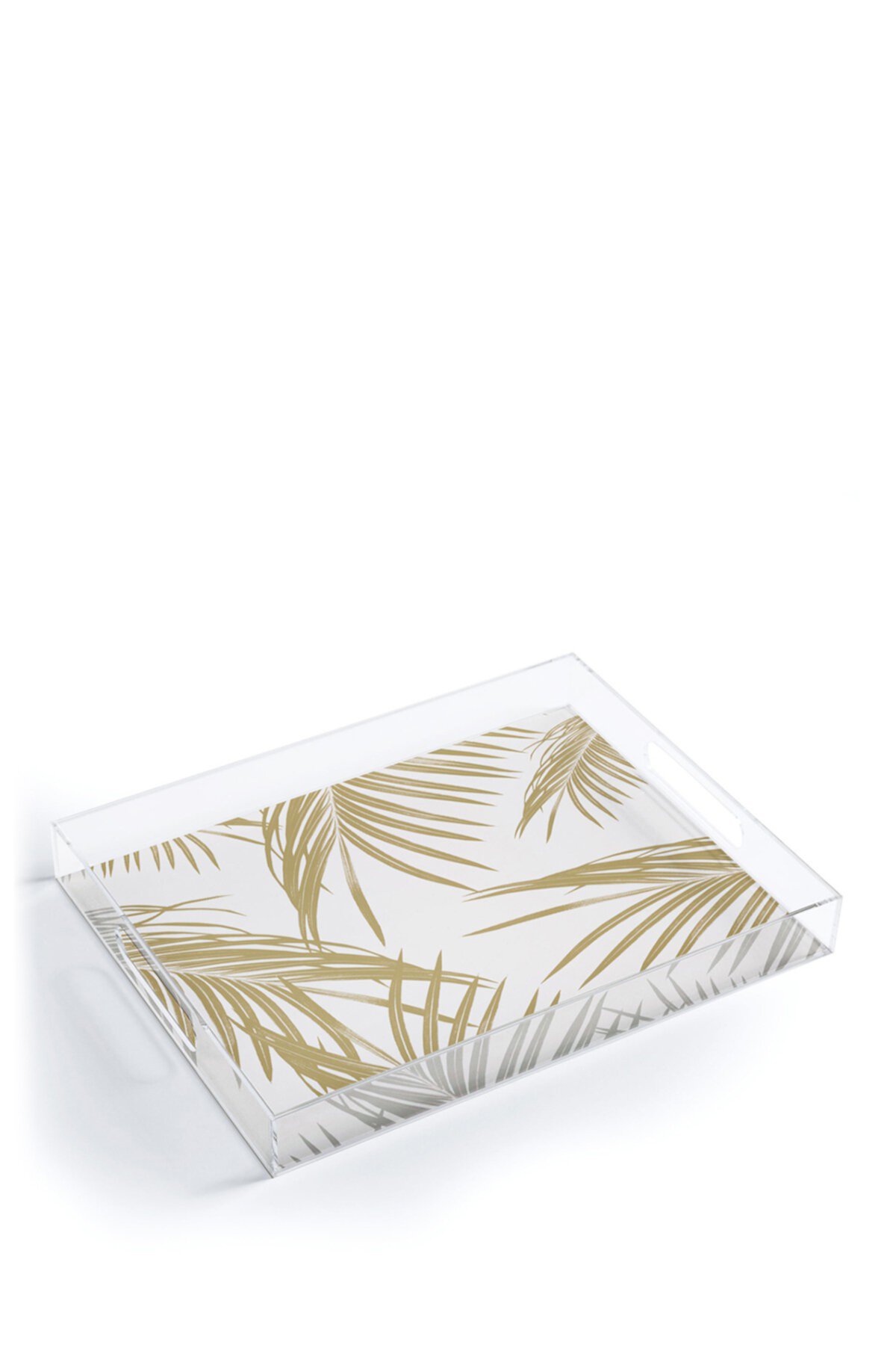 Поднос из акрила среднего размера Anita & Bella Art Gold Palm Leaves Dream Deny Designs