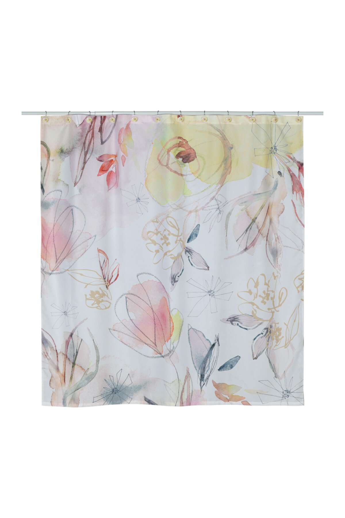 Blush Blooming Shower Curtain CREATIVE BATH