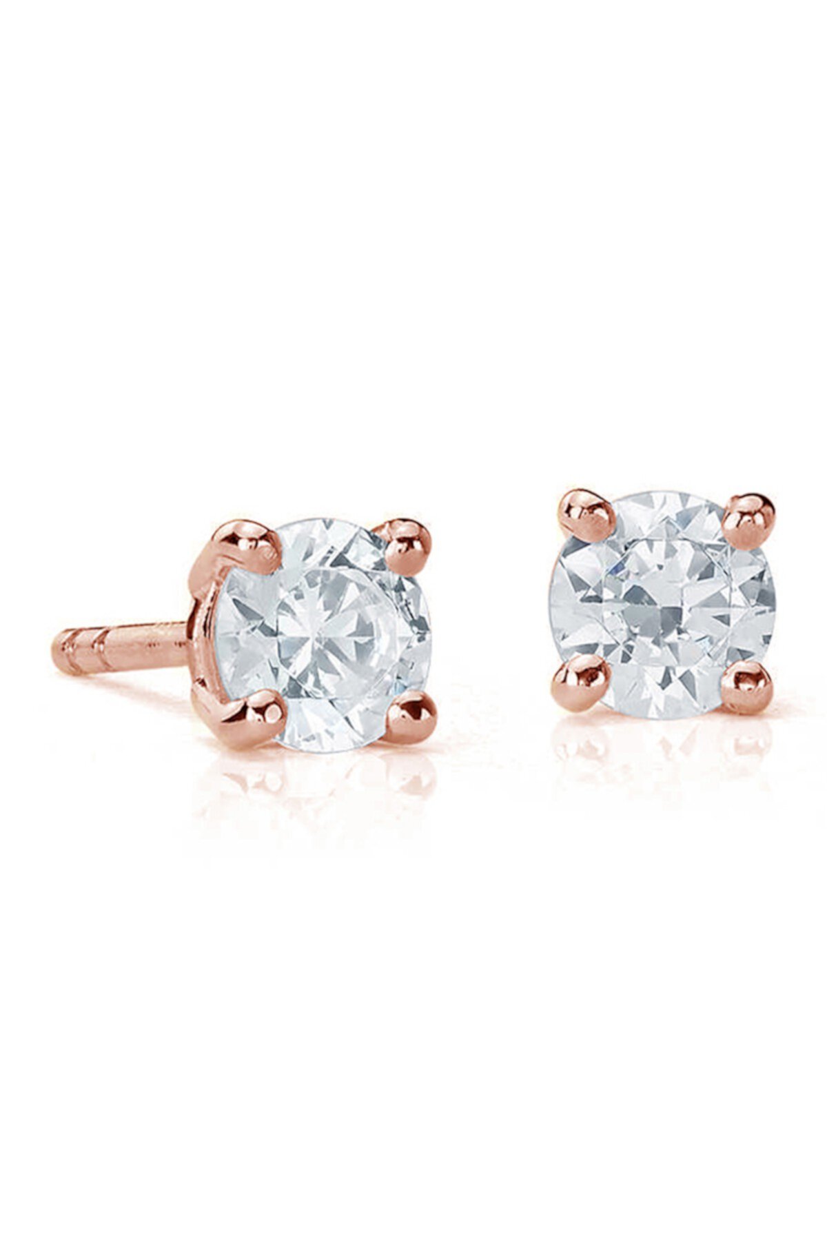 14K Rose Gold Diamond Stud Earrings - 0.50ctw Suzy Levian