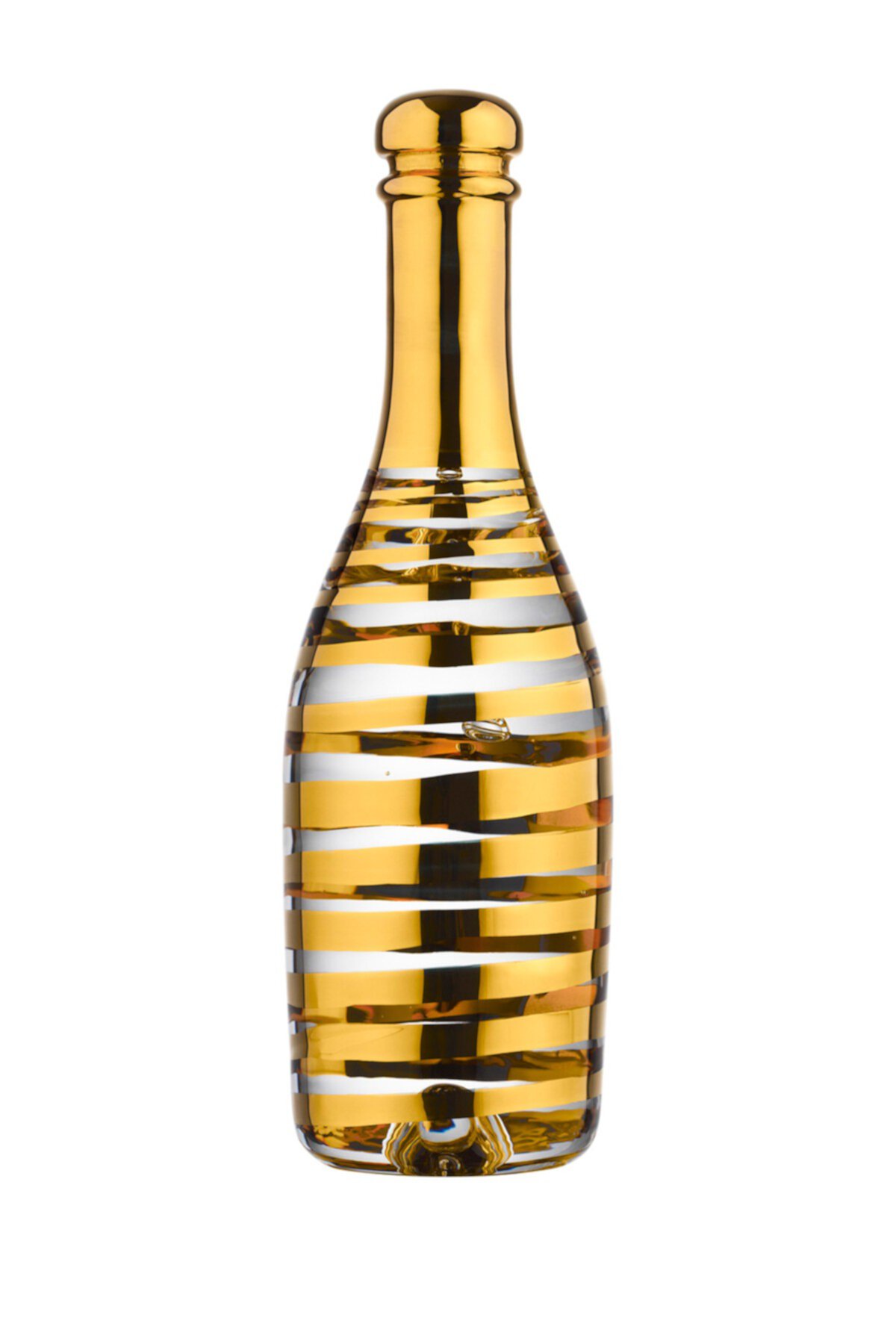 Crystal Celebrate Champagne Bottle - Gold Kosta Boda