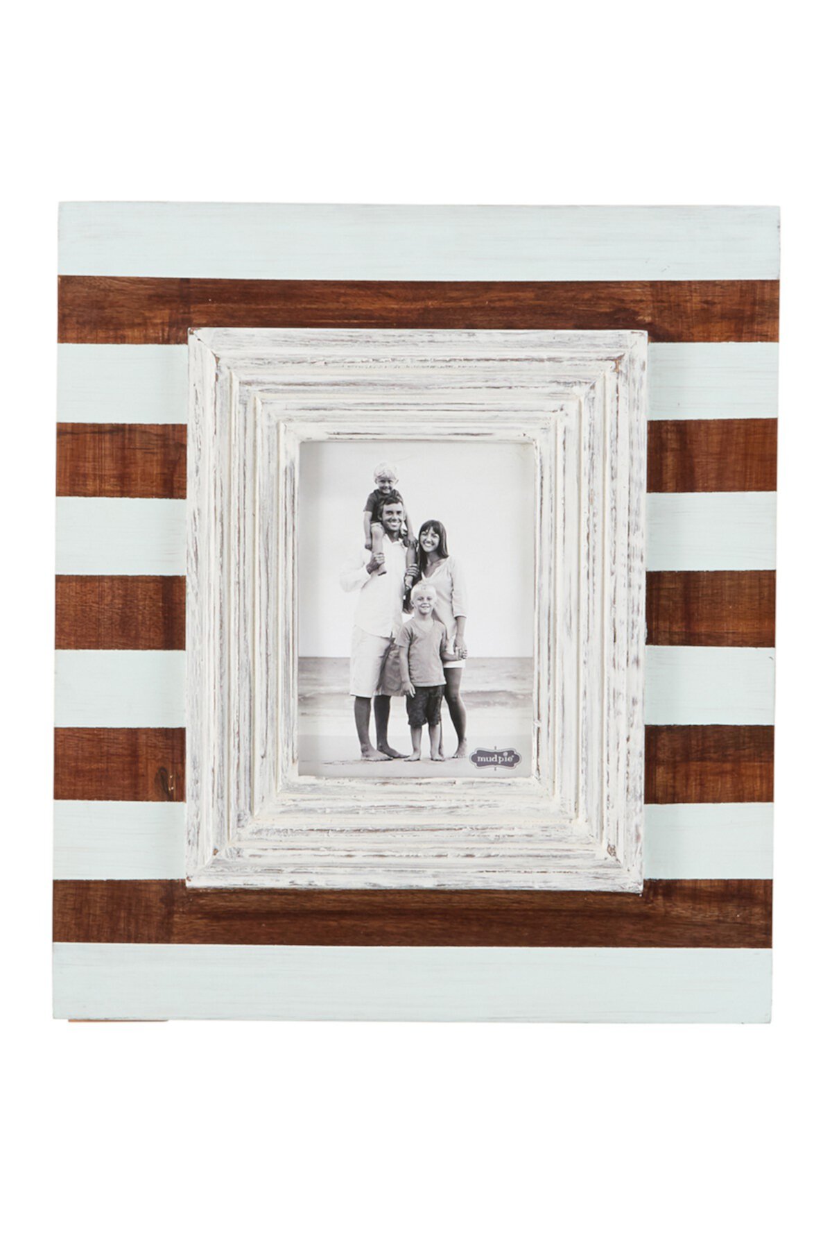 Brown 5" x 7" Planked Layered Frame Mud Pie