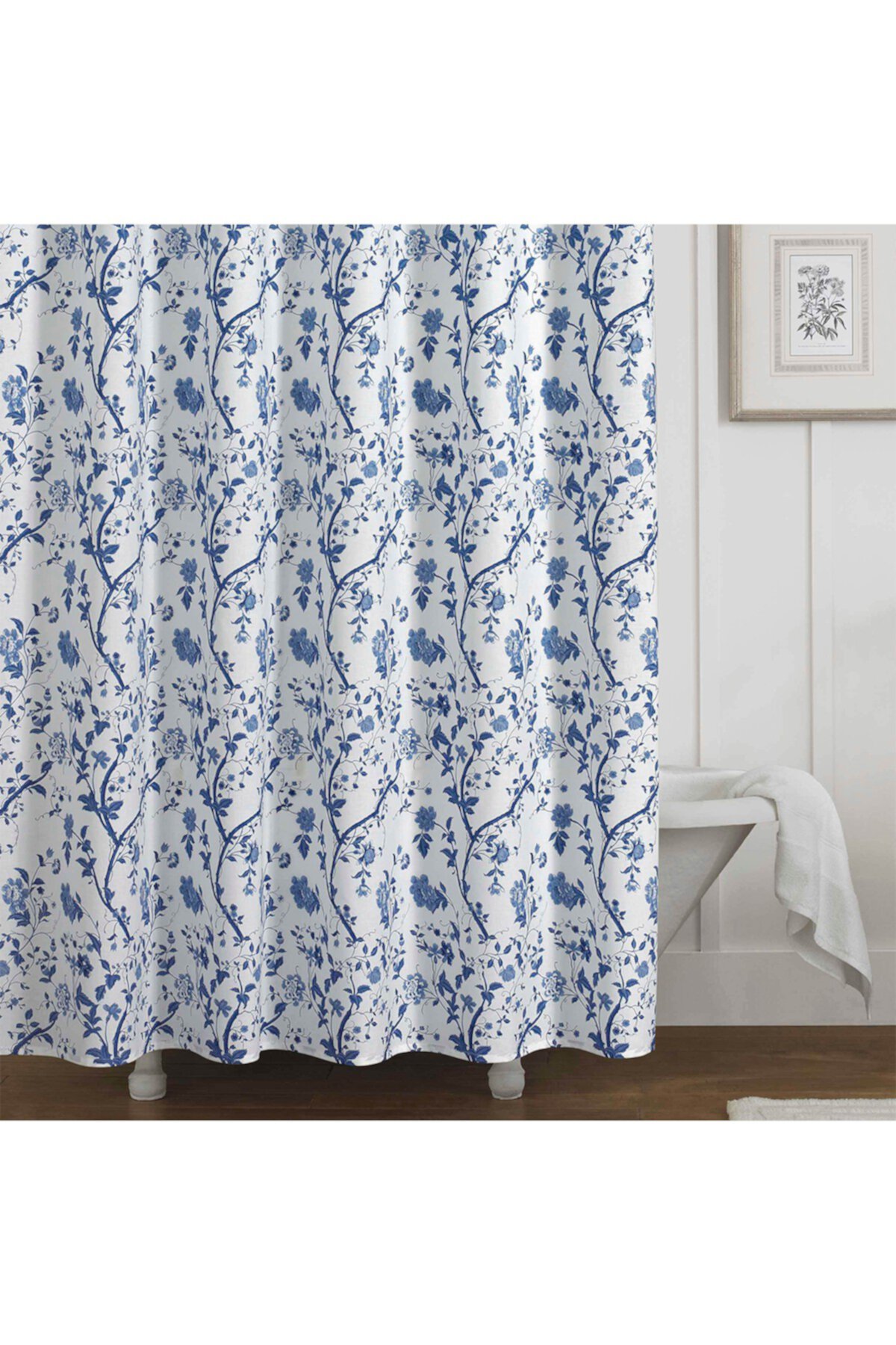 Charlotte Shower Curtain - Blue Laura Ashley