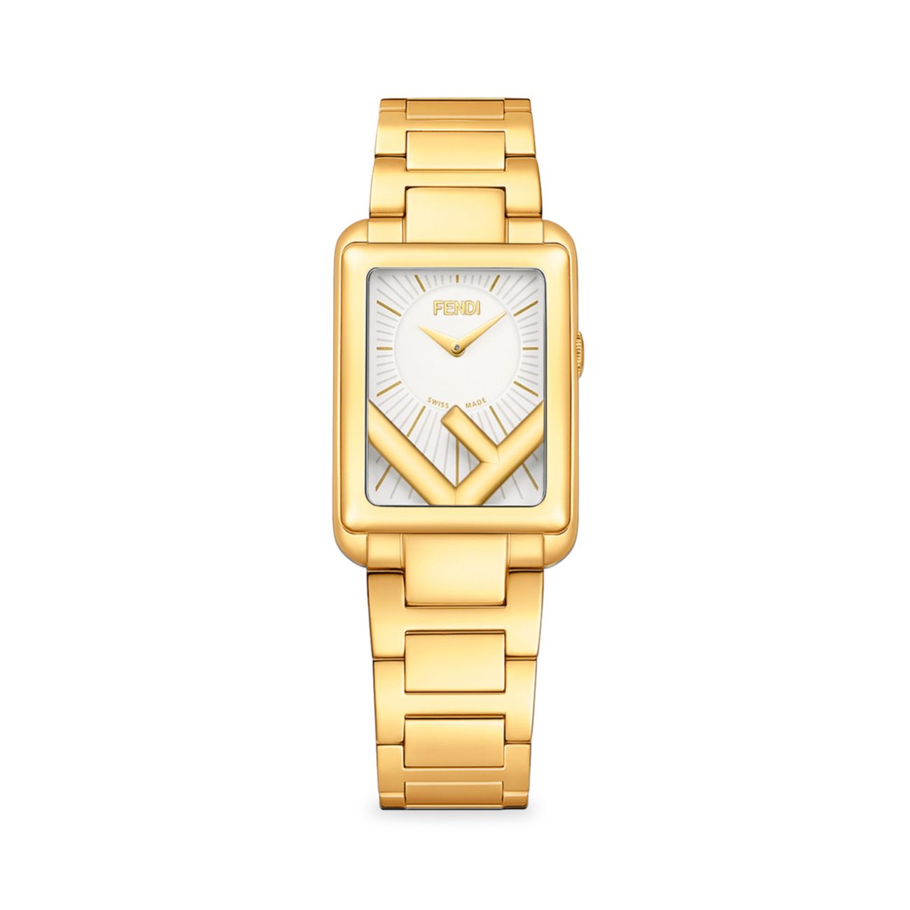 Часы Run Away Goldtone из нержавеющей стали с браслетом Fendi Timepieces