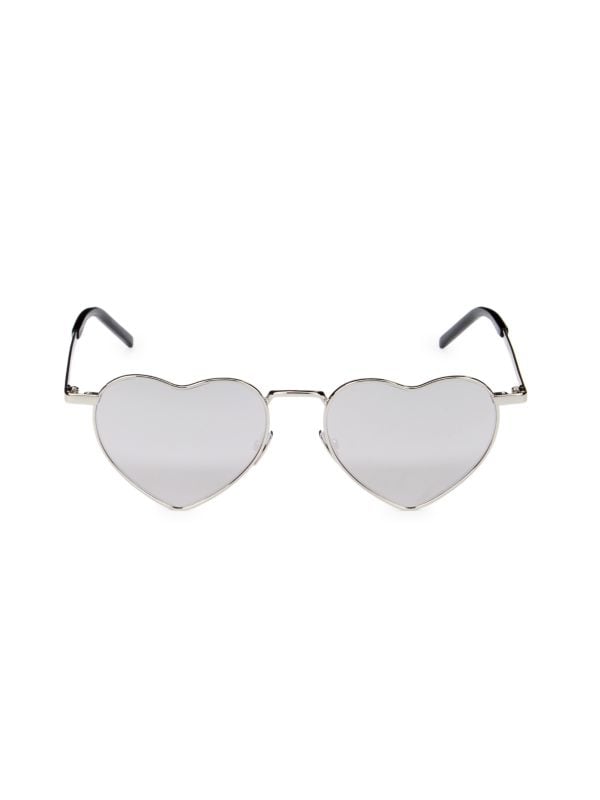 52MM Metal Heart Sunglasses Saint Laurent