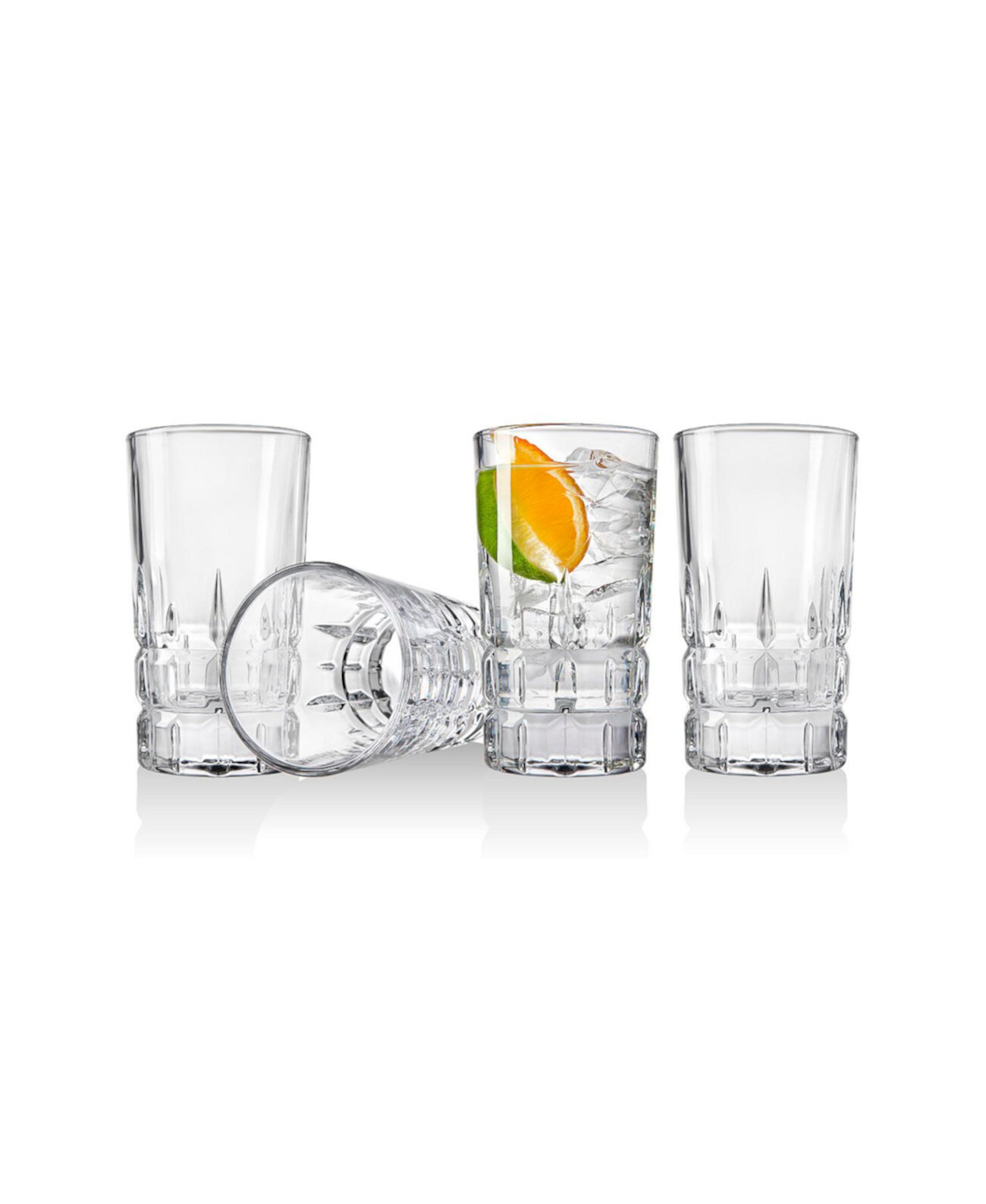 Бокалы Crosby Square Highball, набор из 4 шт. Godinger