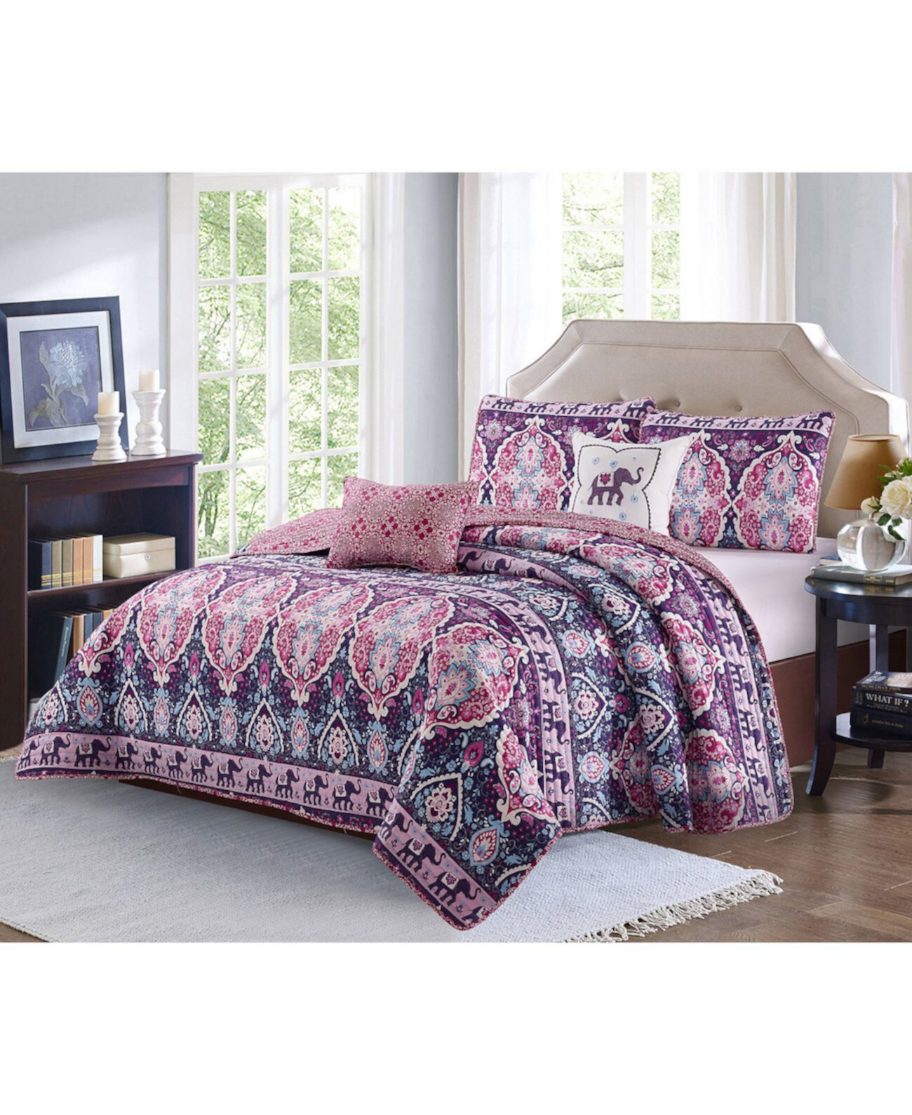 Комплект стеганого одеяла Victoria из 4 предметов с двумя односпальными кроватями Harper Lane