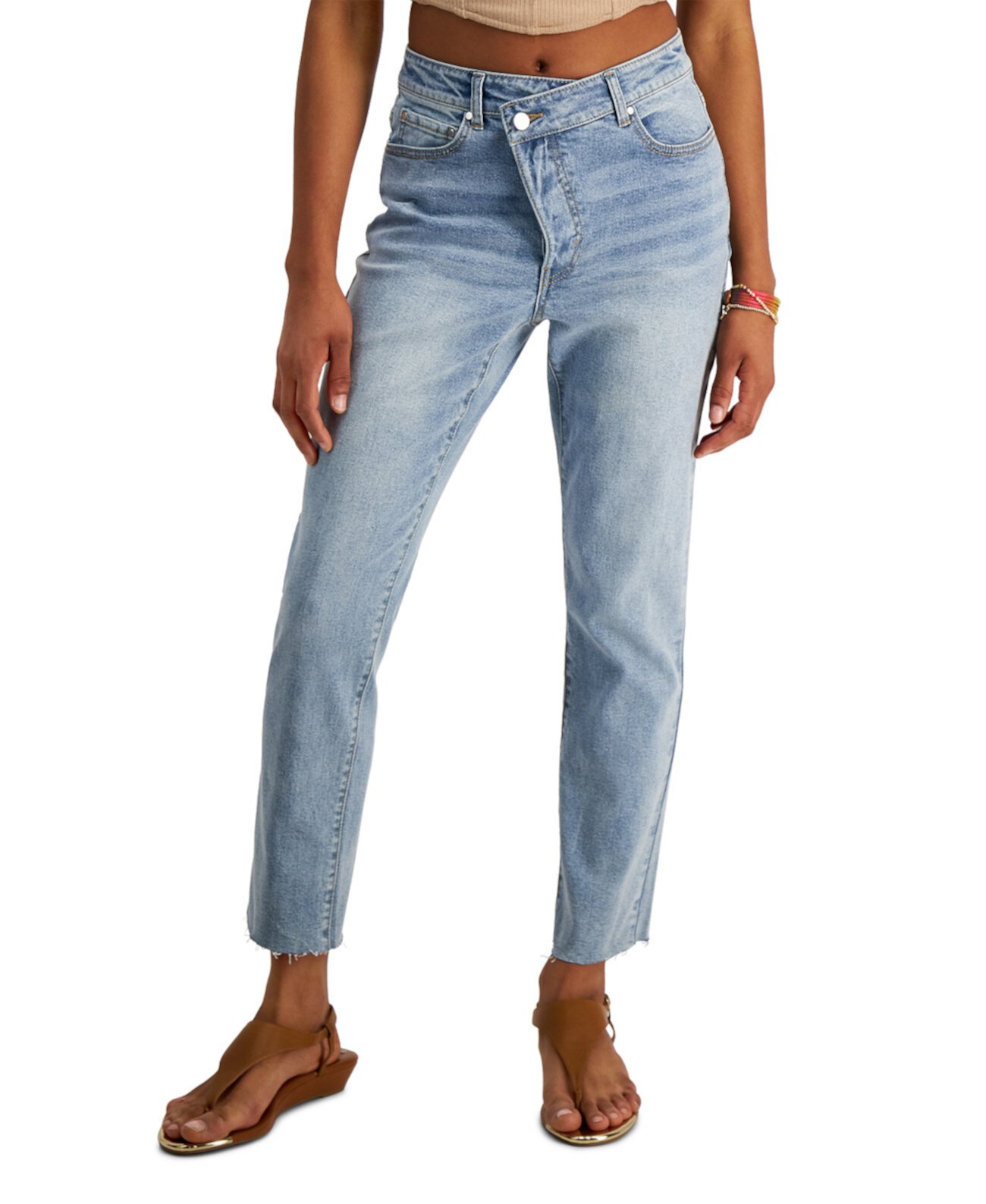 Рваные асимметричные прямые джинсы для юниоров Tinseltown