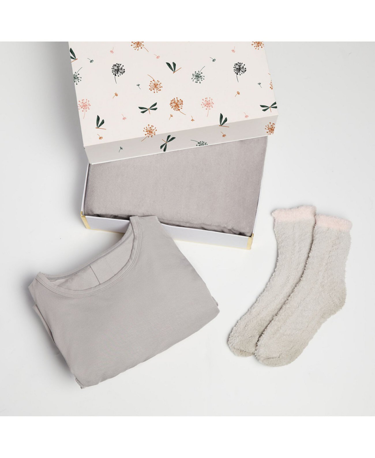 Женская уютная ночная рубашка, одеяло и носки из 3 предметов, подарочный набор Pure Fiber