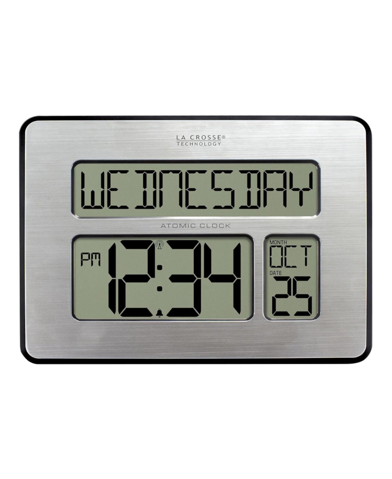 Цифровые часы с полным календарем и очень большими цифрами Atomic La Crosse Technology