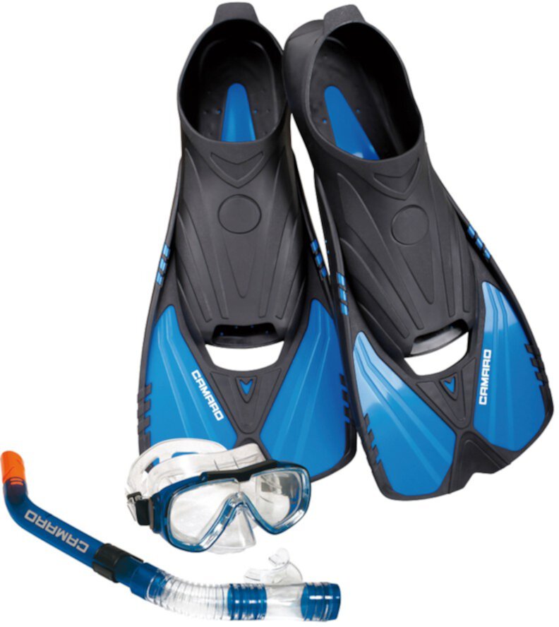 Travelset Complete Snorkel, Mask and Fin Set Camaro