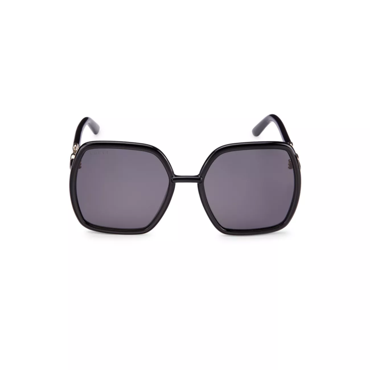 Крупные солнцезащитные очки Gucci Logo 55MM с геометрическим рисунком GUCCI