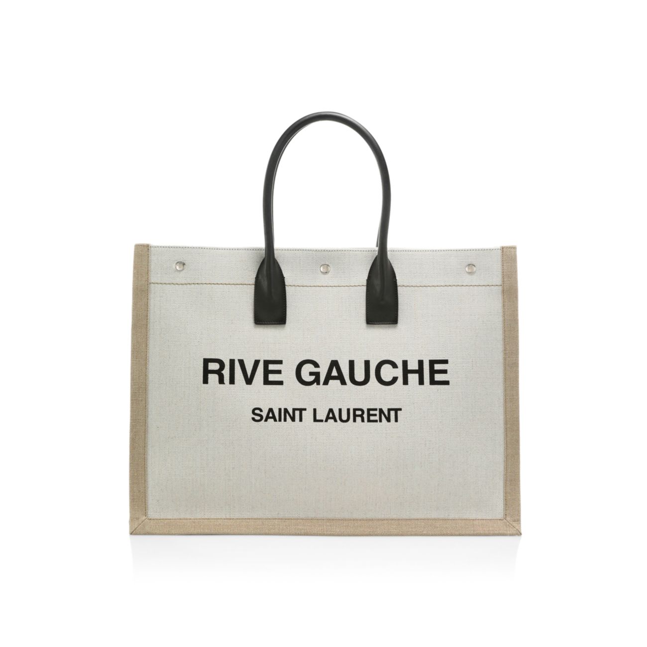 Rive Gauche Linen & amp; Кожаная сумка-тоут Saint Laurent