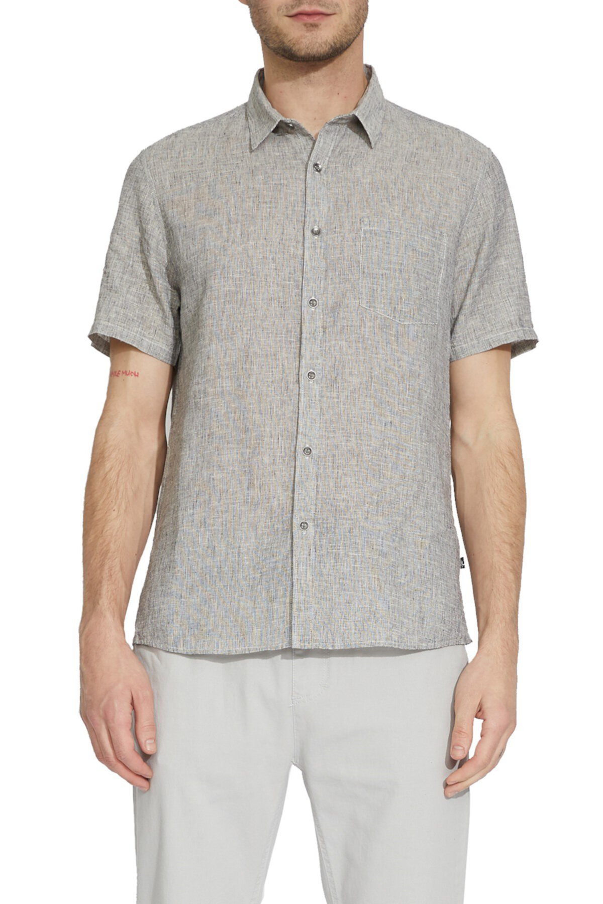 Текстурированная рубашка с короткими рукавами Oriole на пуговицах Civil Society