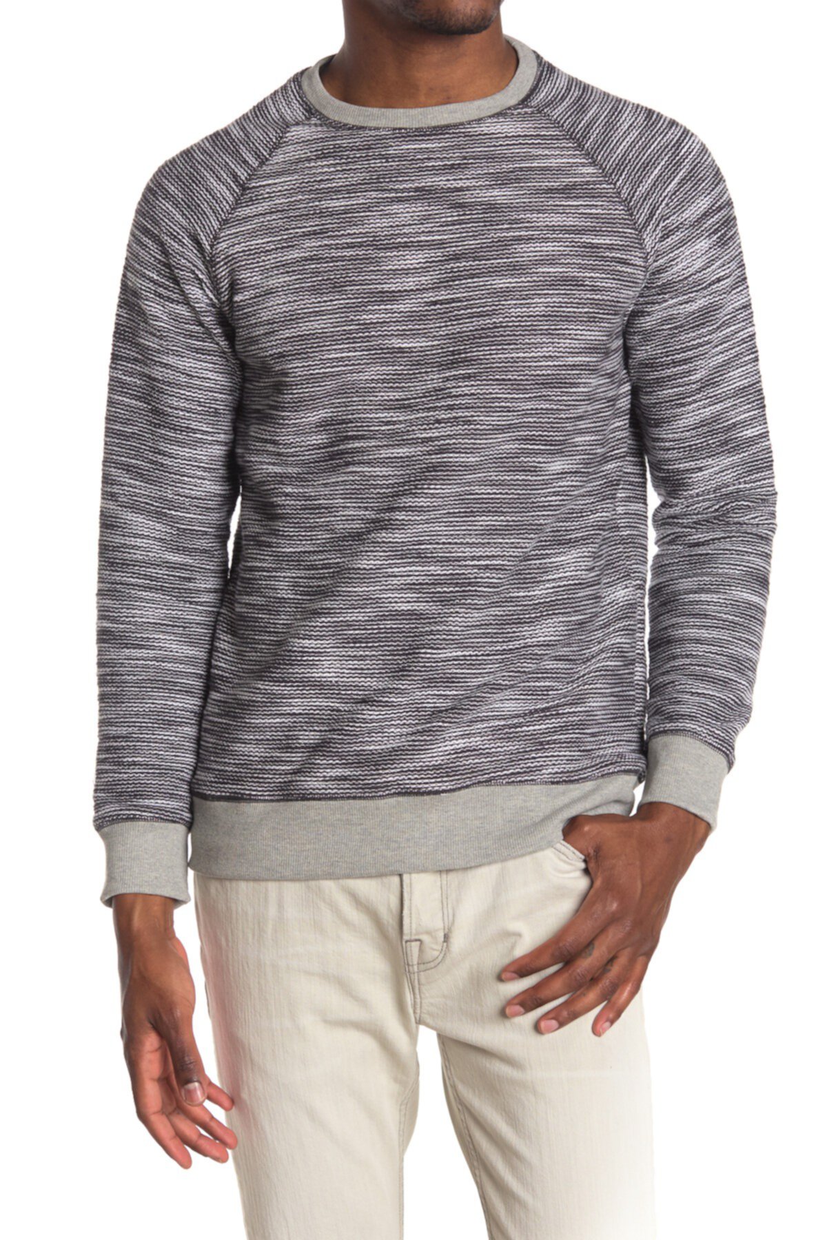 Тяжелый вязаный пуловер реглан Space Dye PX