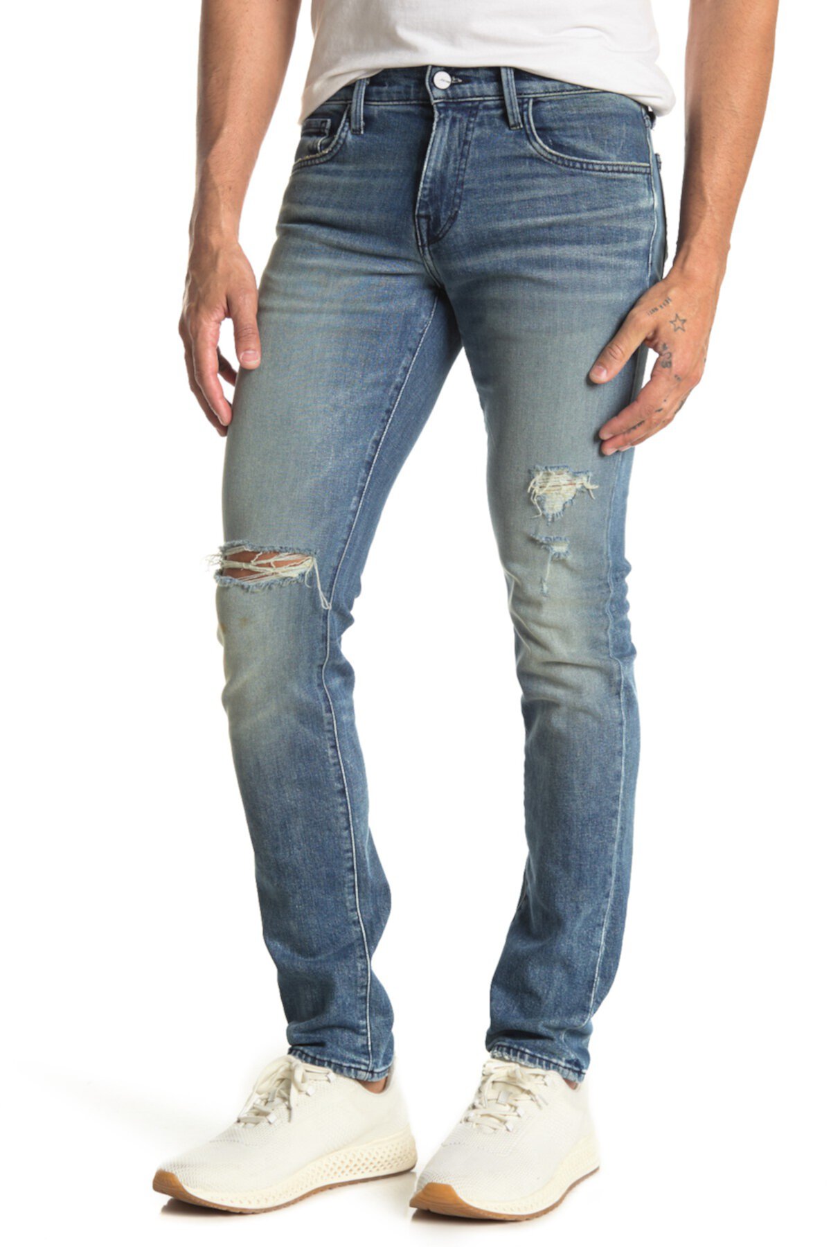 Рваные зауженные джинсы Asher Joe's Jeans