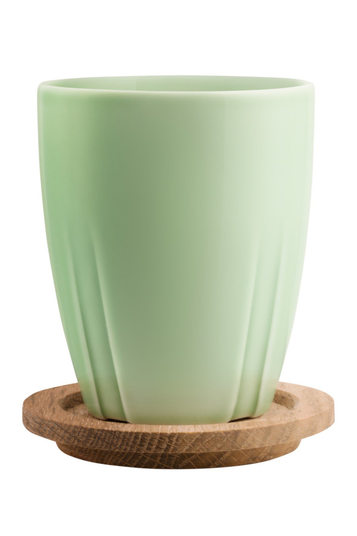 Крышка дубовой кружки с зеленой кружкой Bruk Tea - набор из 2 шт. Kosta Boda